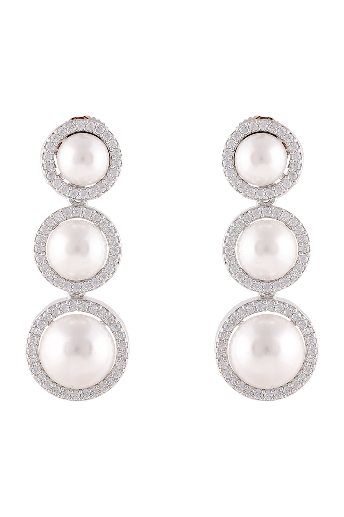 Pearl Embellished Circular Necklace Set