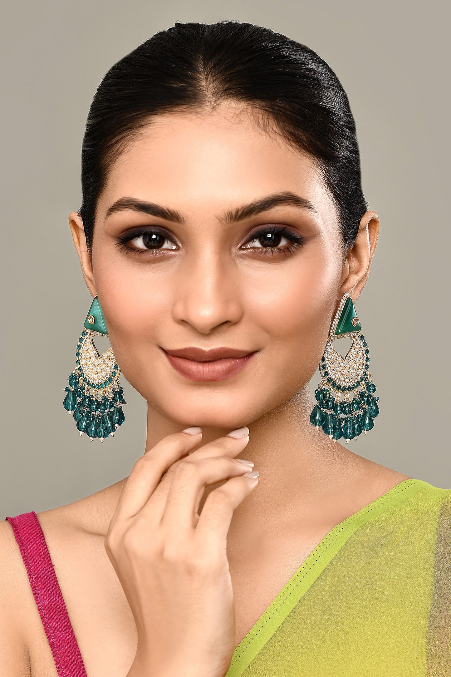 Embellished Chandbali Earrings