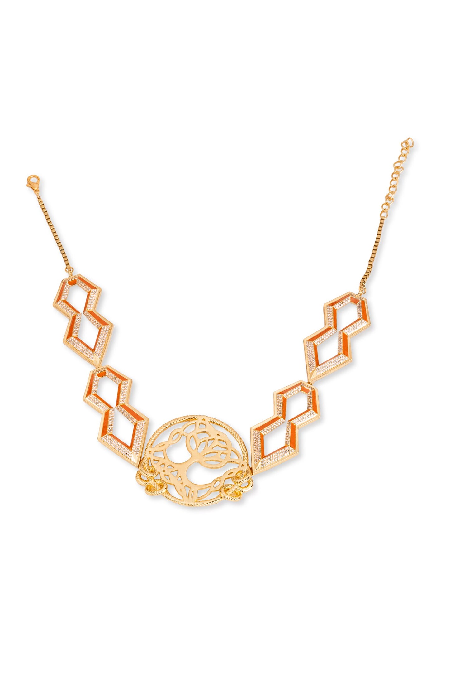 Le Losange Enamelled Hexagonal Necklace