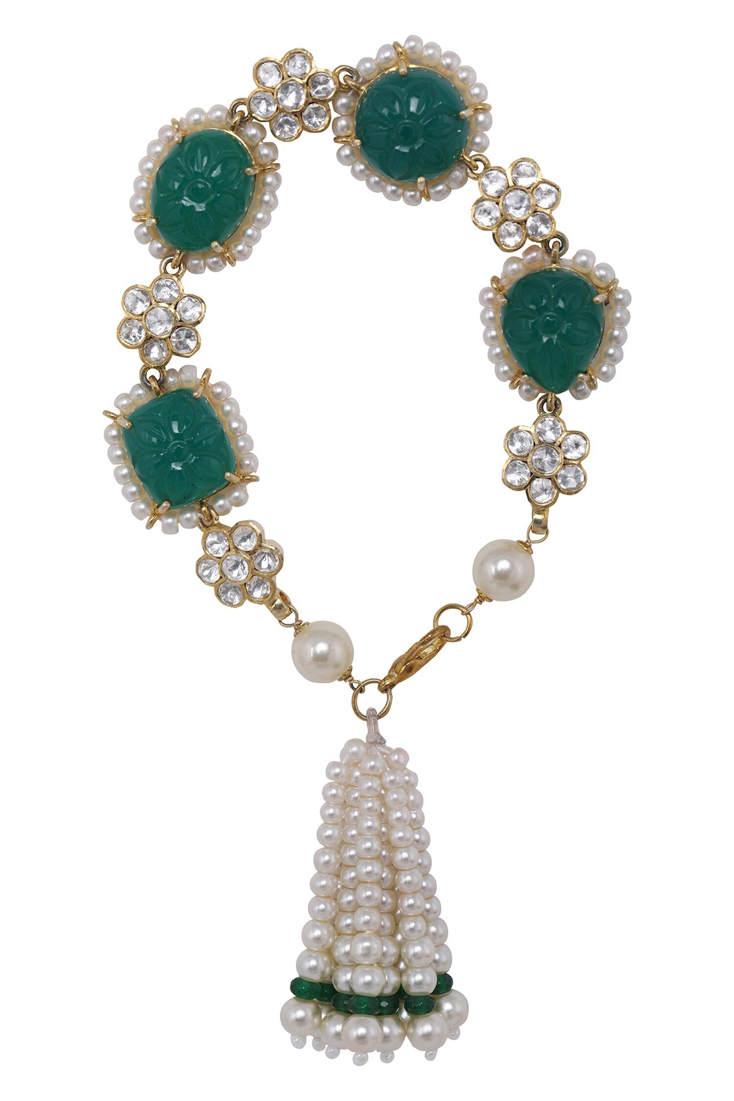 Chhaya Polki & Pearl Embellished Bracelet