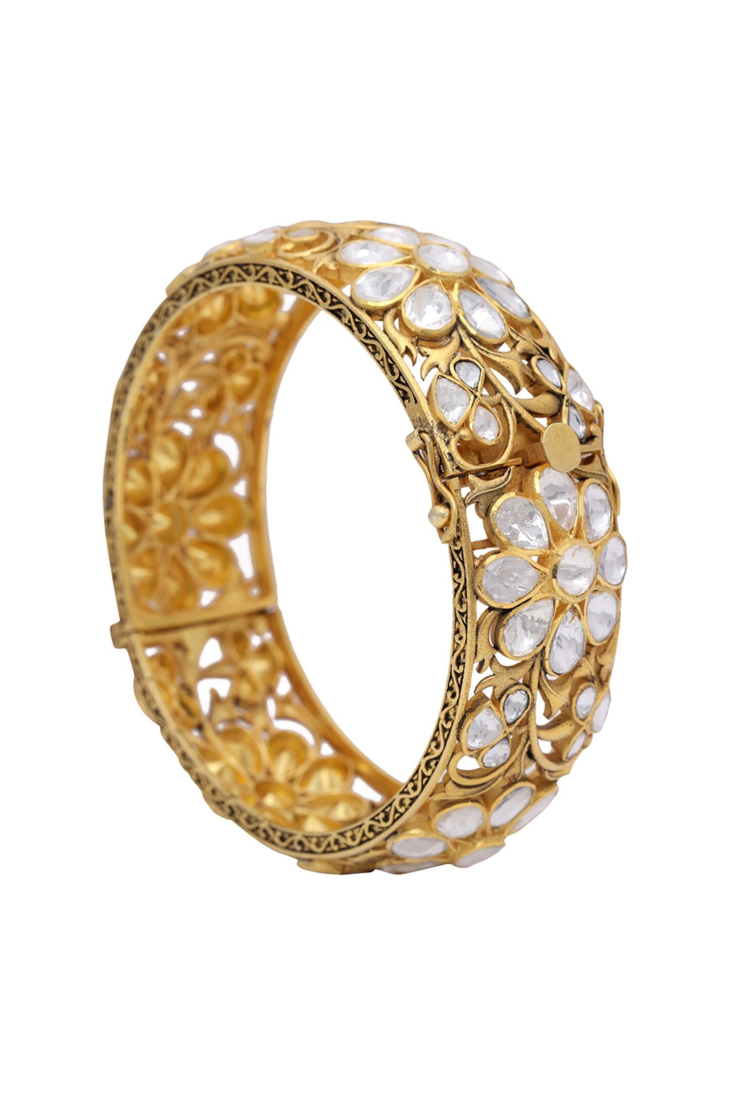 Gulnaz Polki Embellished Cutwork Jali Kada