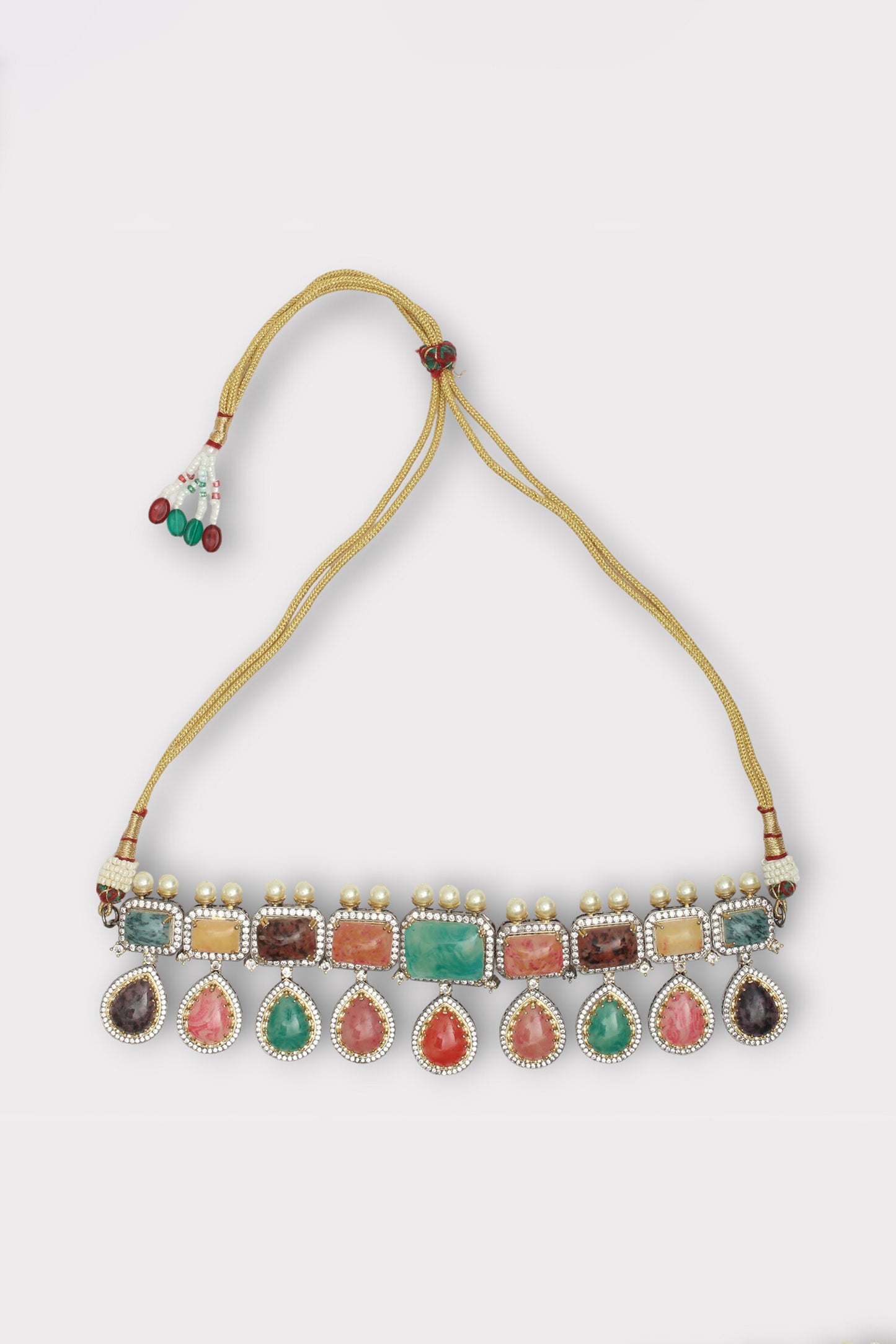 Captivating Stone Studded Choker Set