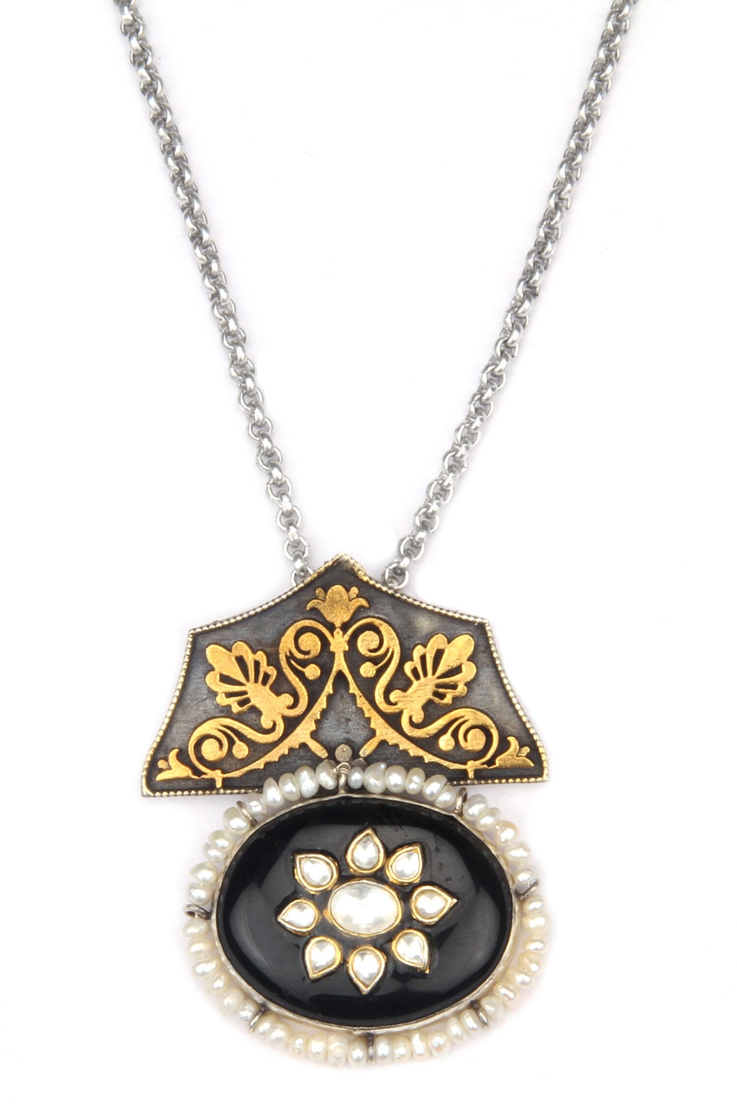 Rubina Elegant Bloom Pendant Chain Necklace