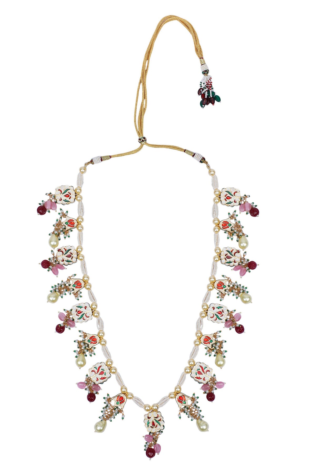 Navratna Stone Embellished Necklace Set