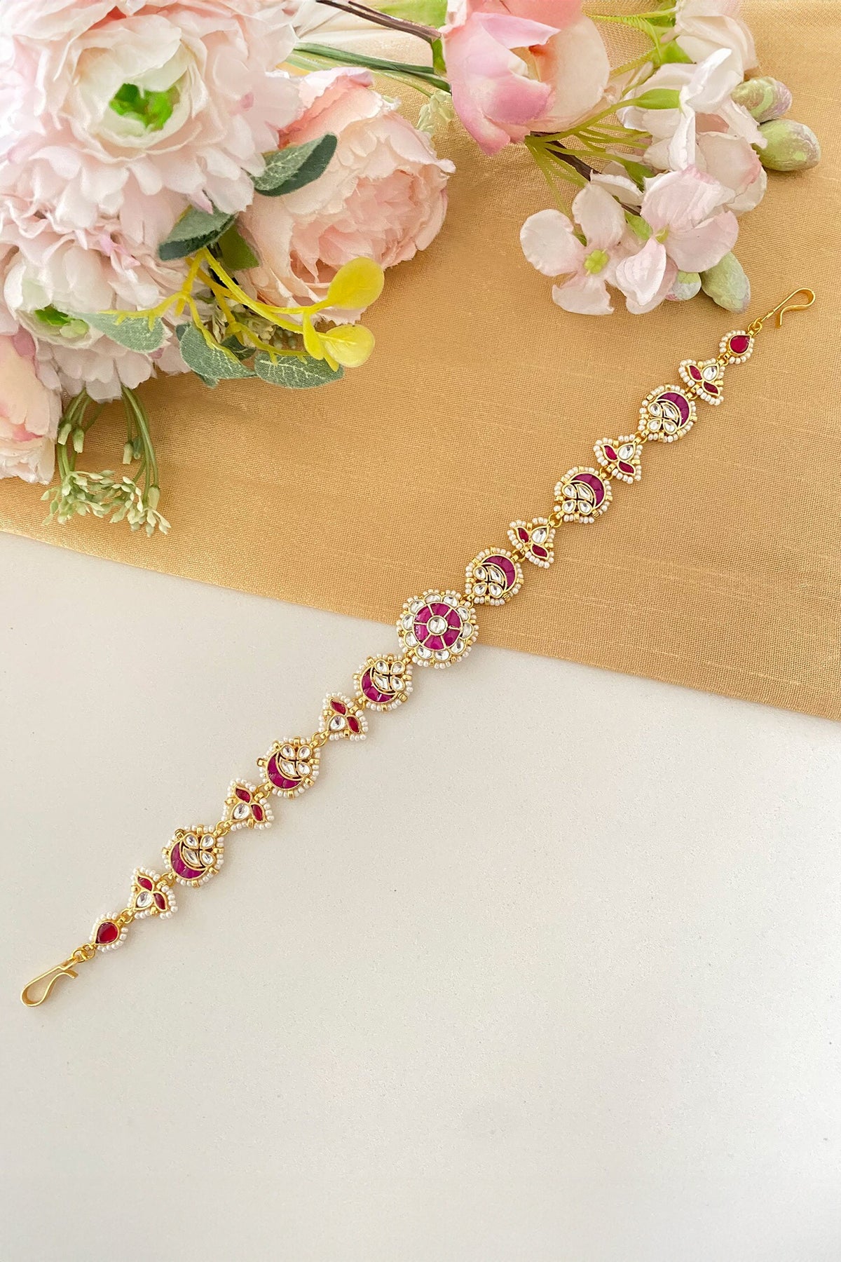 Stone & Kundan Embellished Sheeshphool