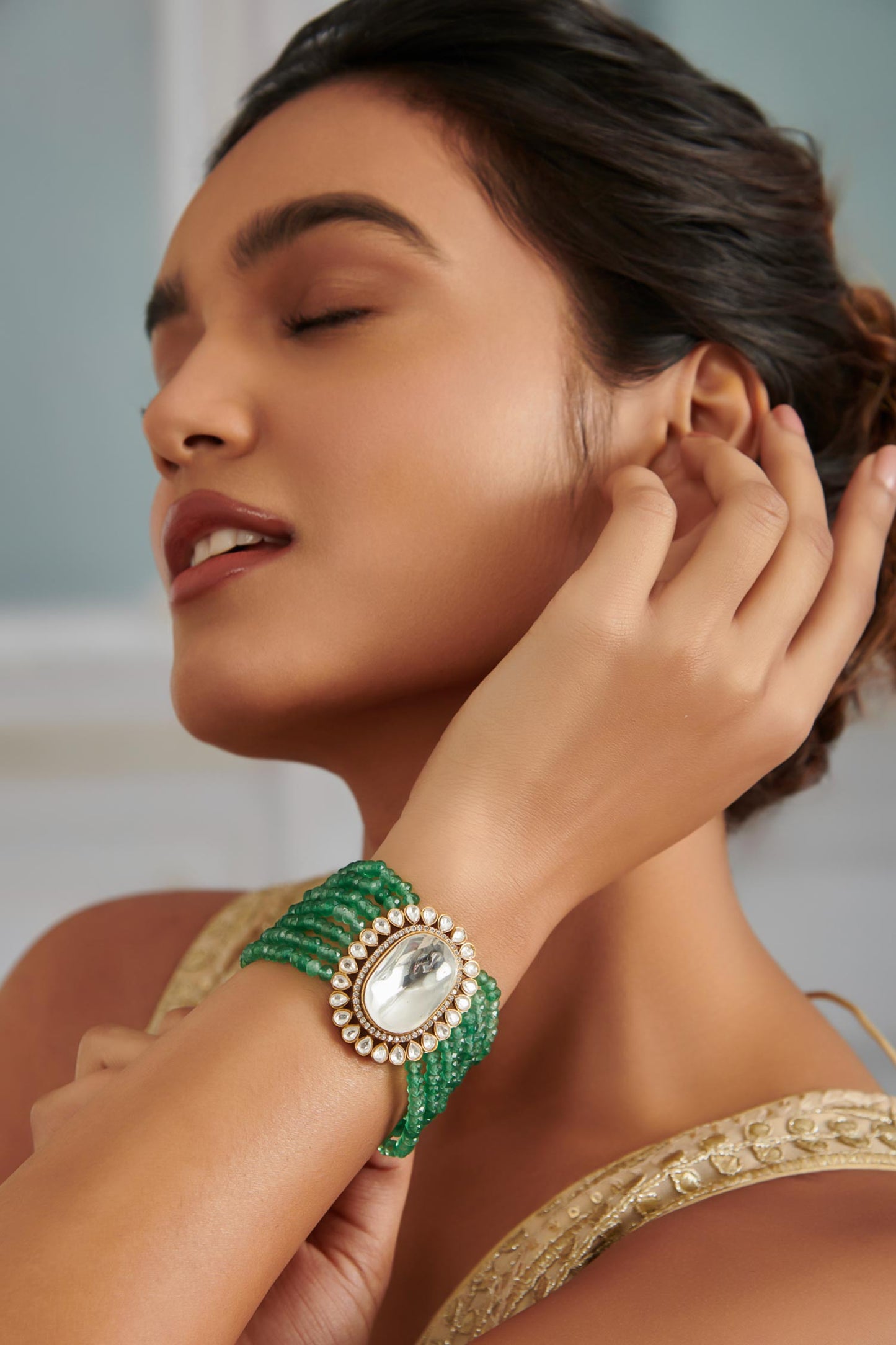 Polki Stone Embellished Bracelet