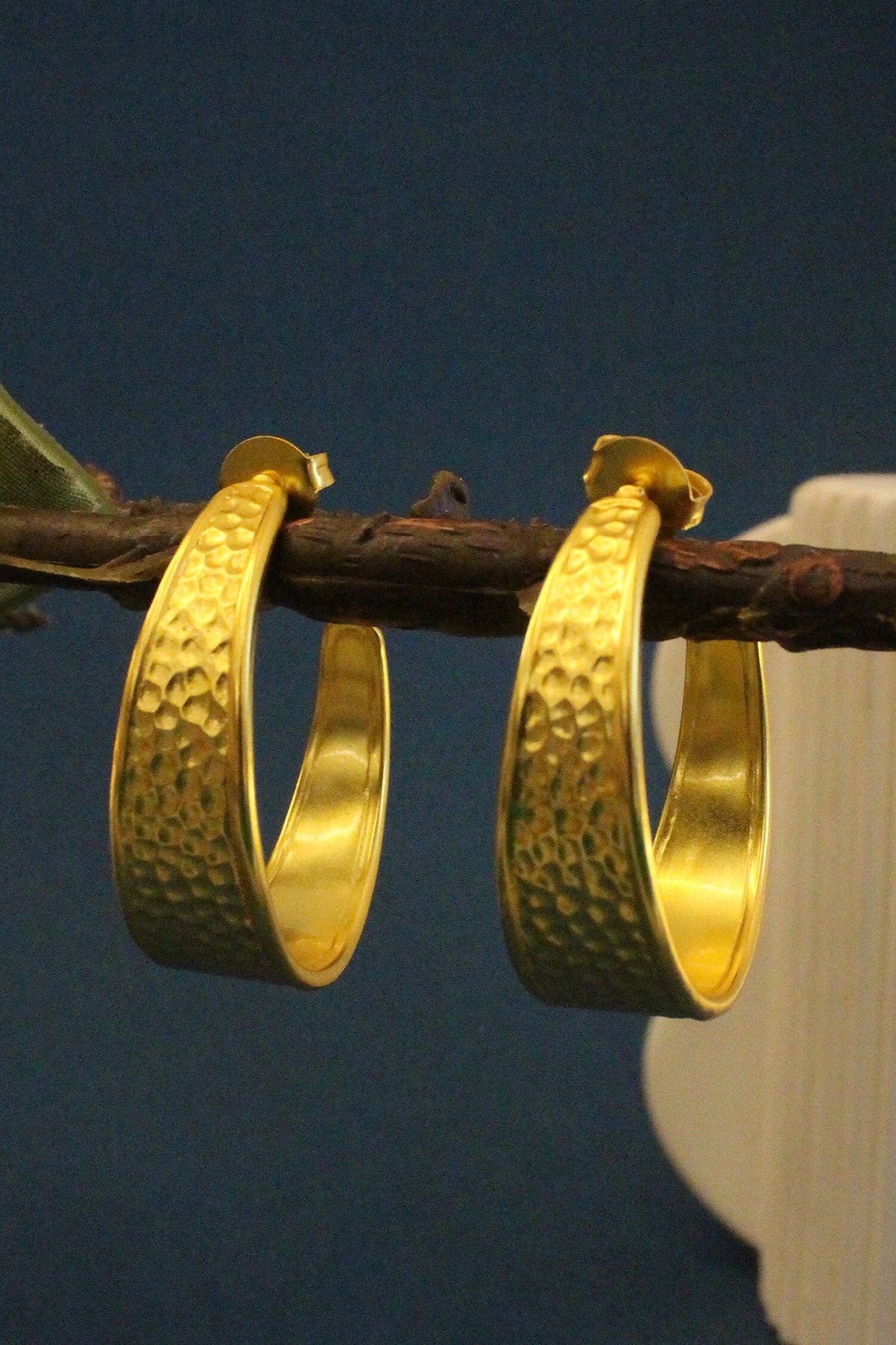 Hailey Textured Hoops