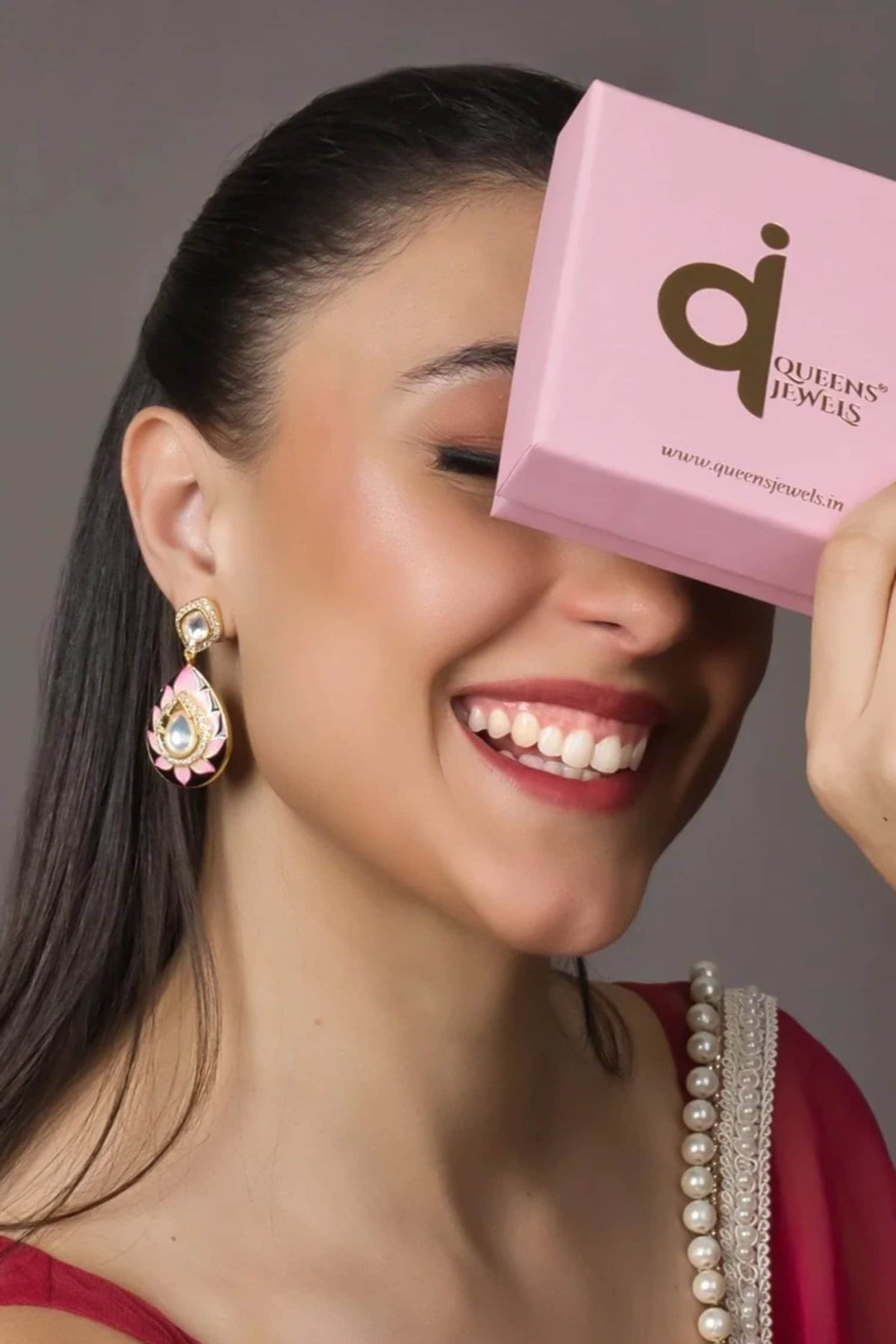 Meenakari Polki Earrings