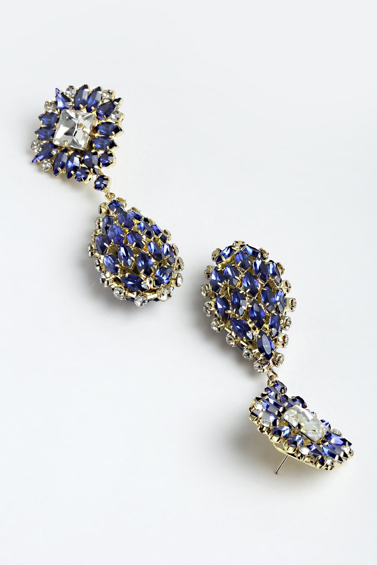 Glinting Bloom Crystal Danglers