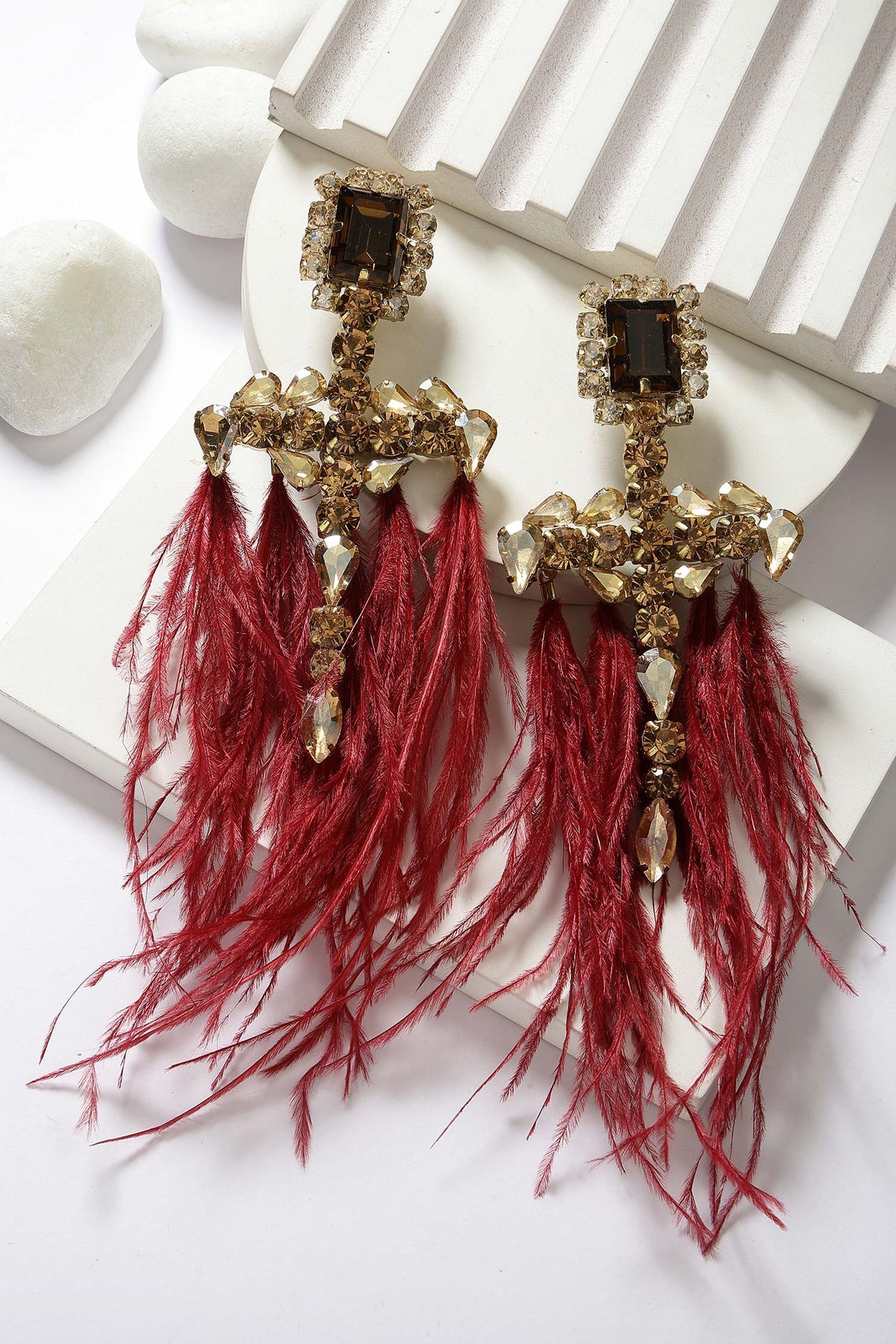 Feather Dangler Earrings