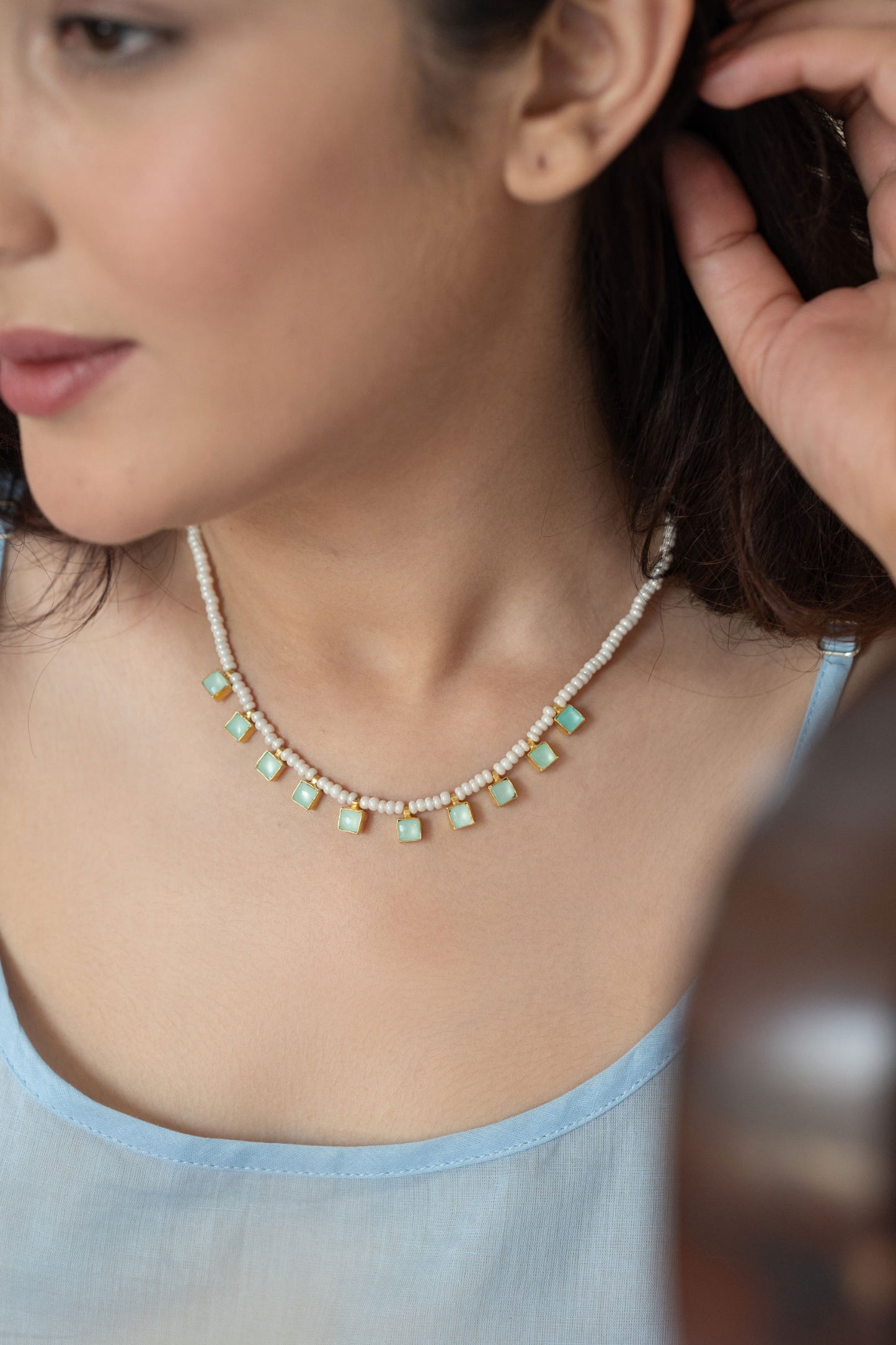 Kundan Studded Pearl Necklace
