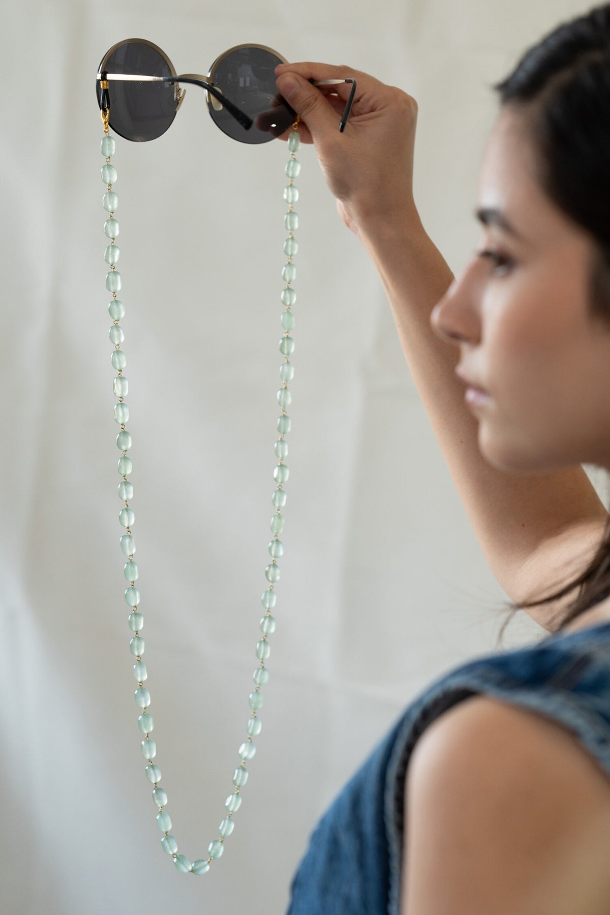 Fluorite Bead Eyewear Chain