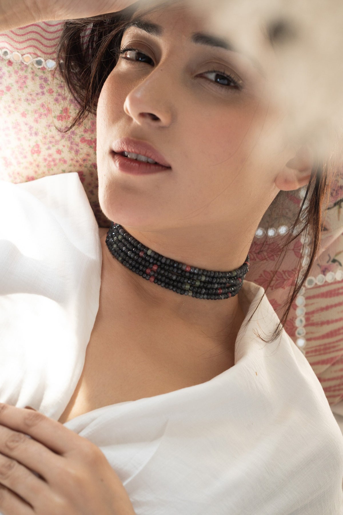 Onyx Stone Embellished Choker