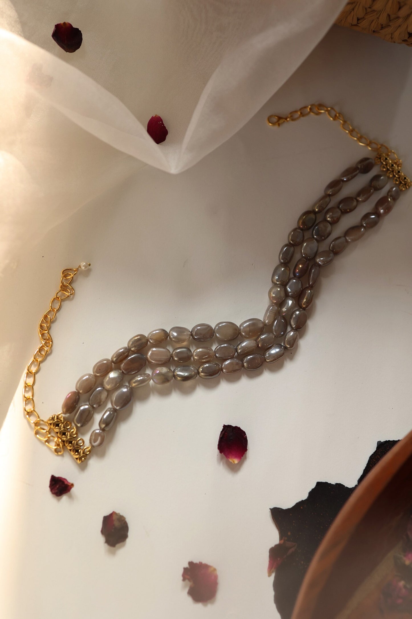 Moon Stone Embellished Choker
