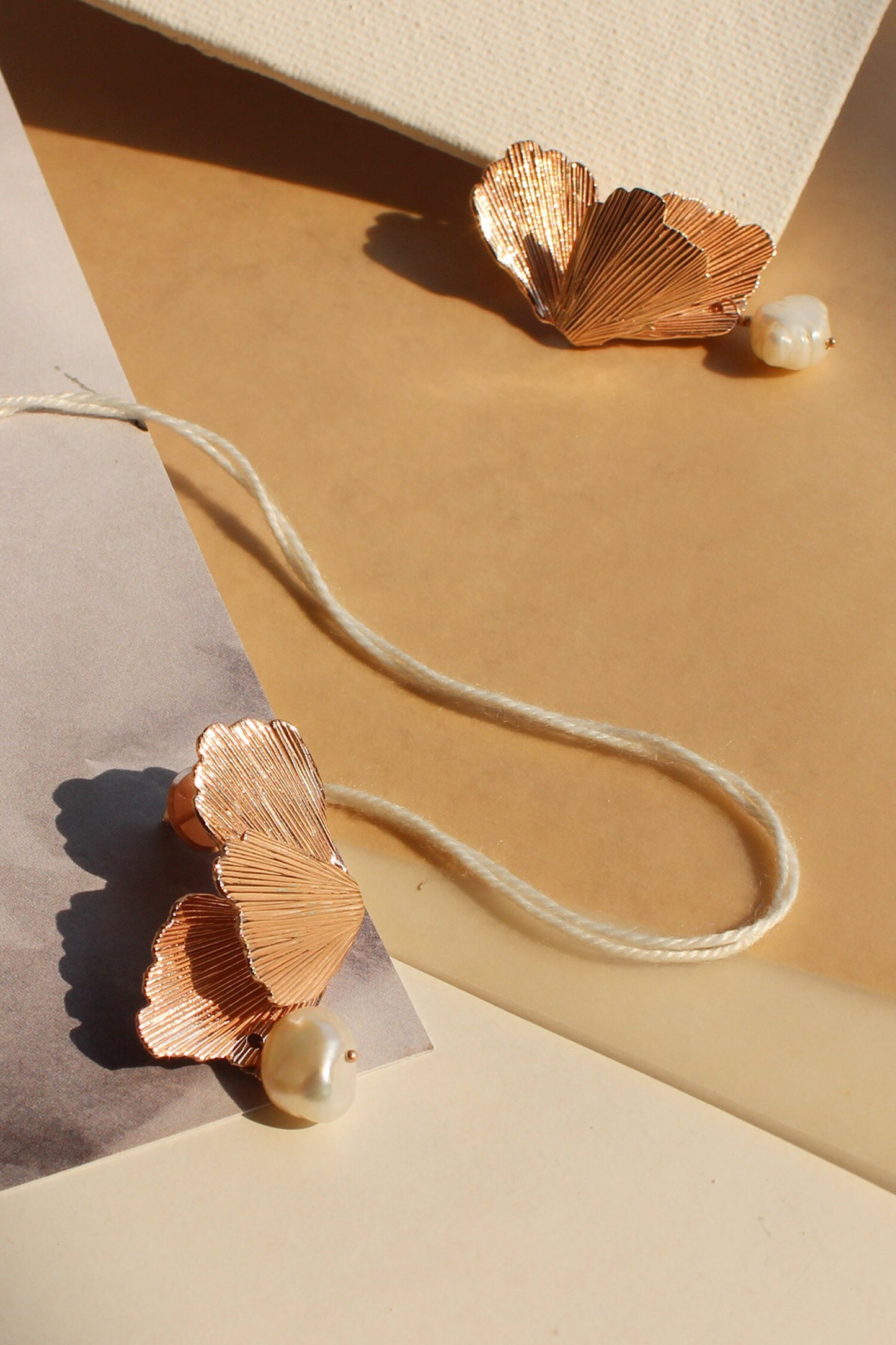 Foliole Moti Drop Earrings