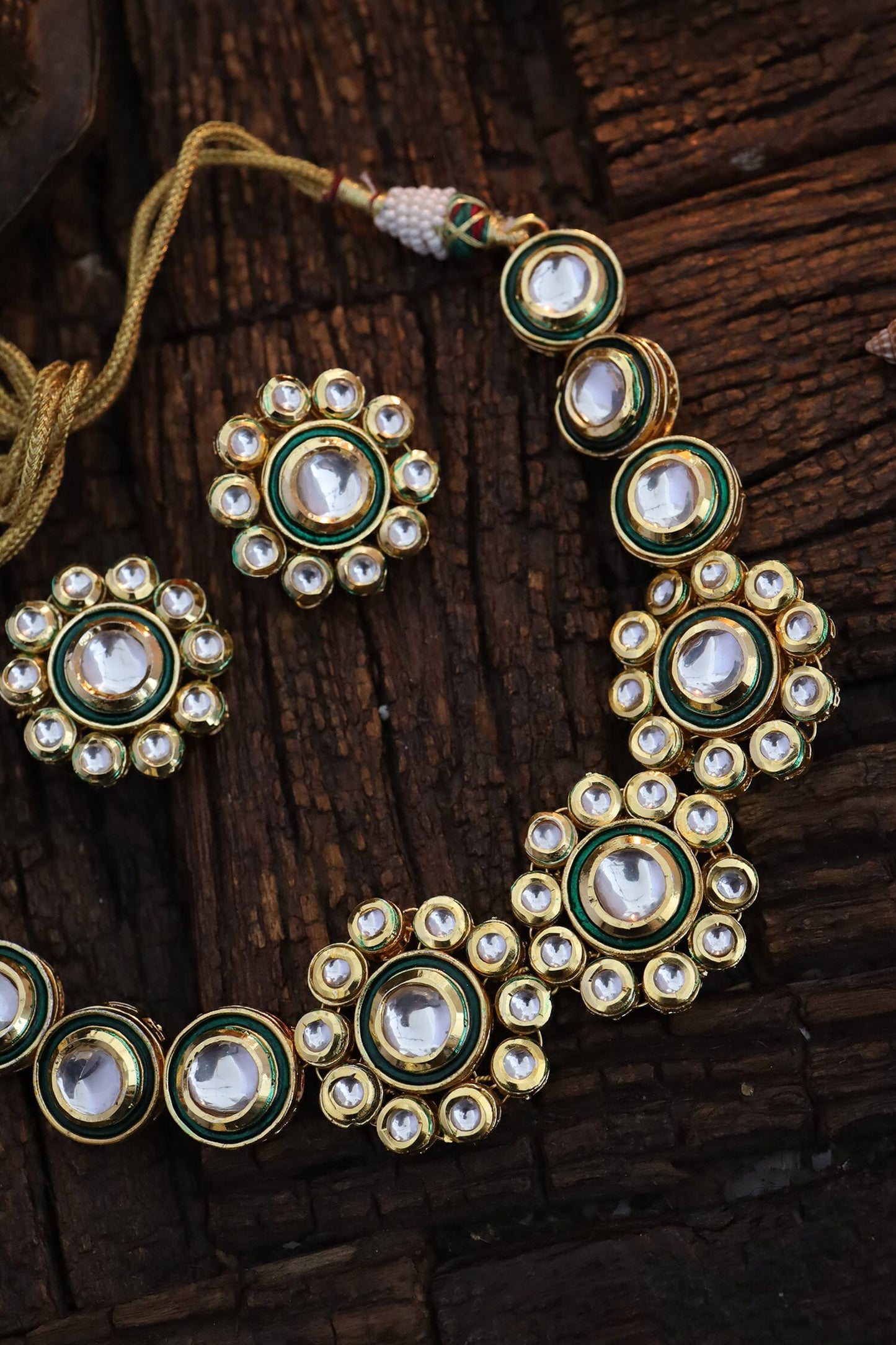 Floral Cutwork Choker Set