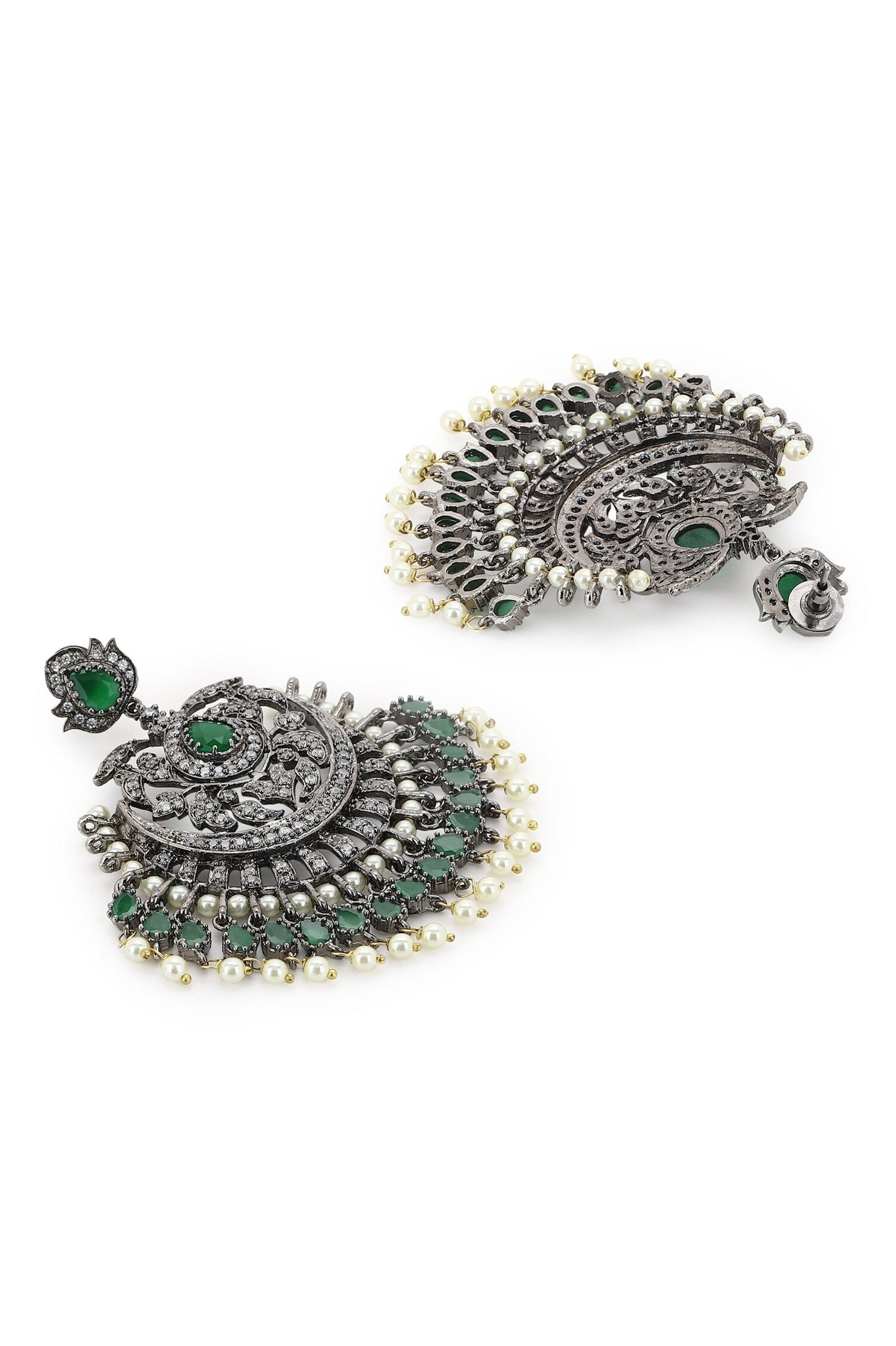 Flower Carved Dangler Earrings