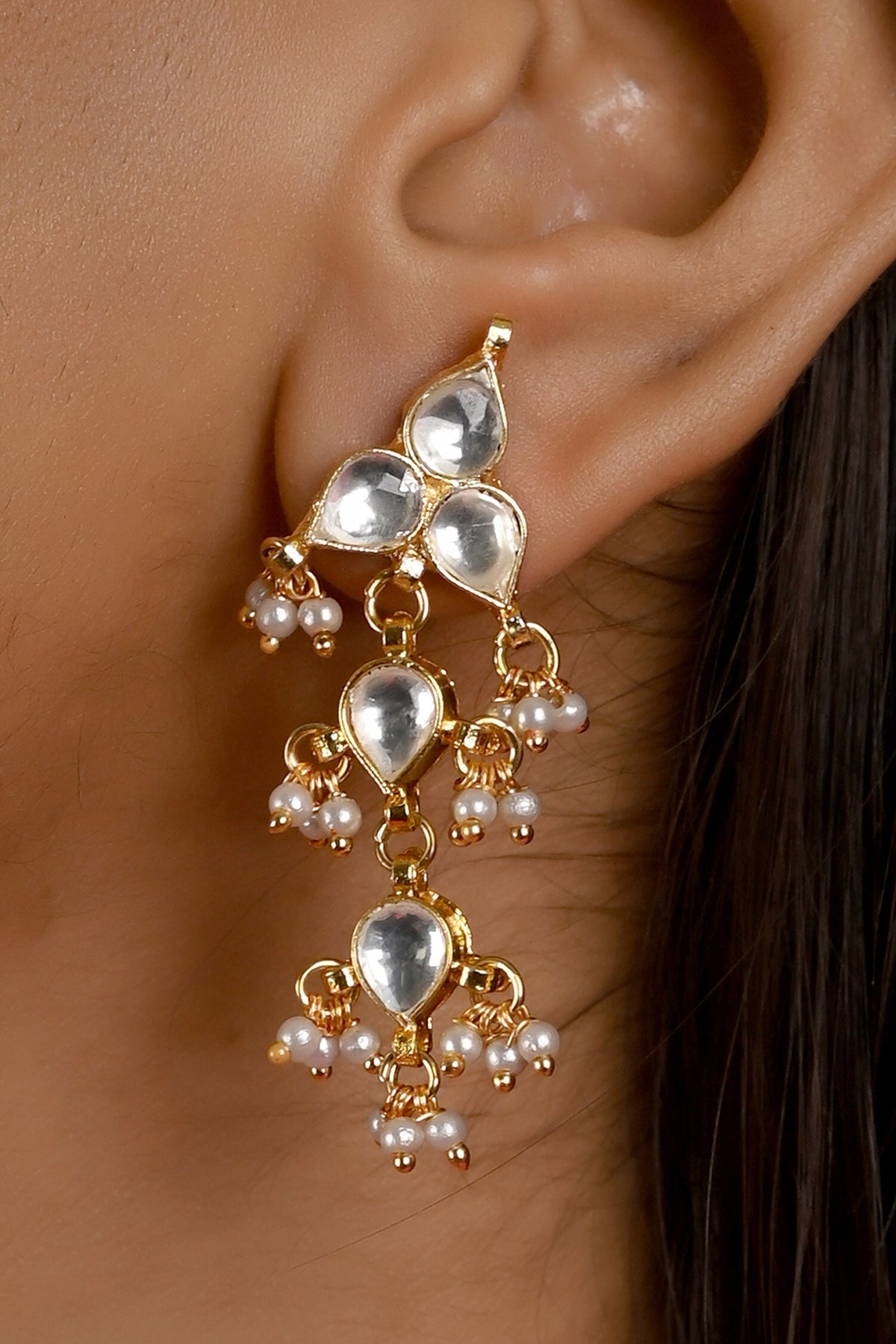 Kundan Embellished Layered Necklace Set