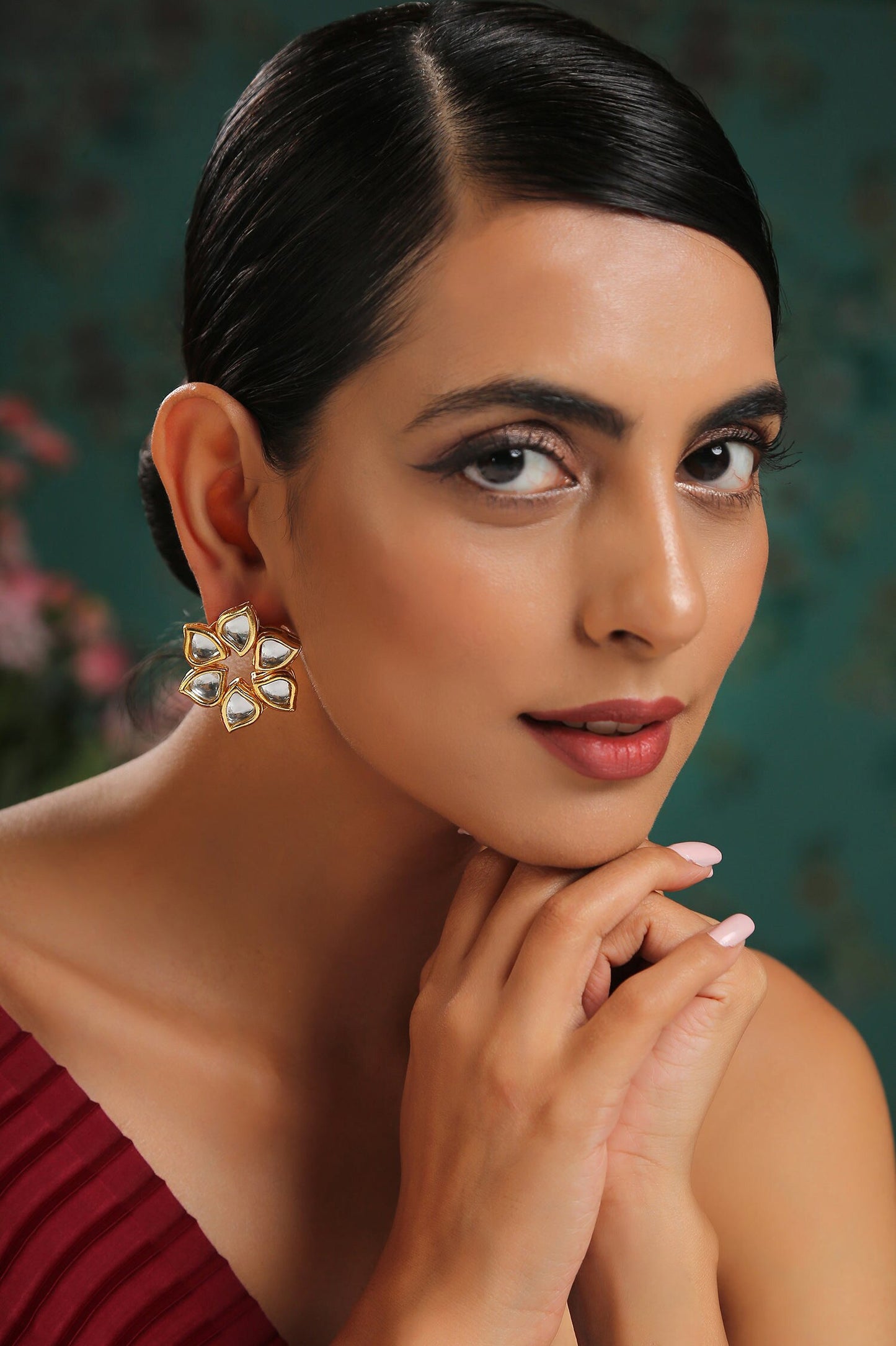 Floral Cutwork Studs