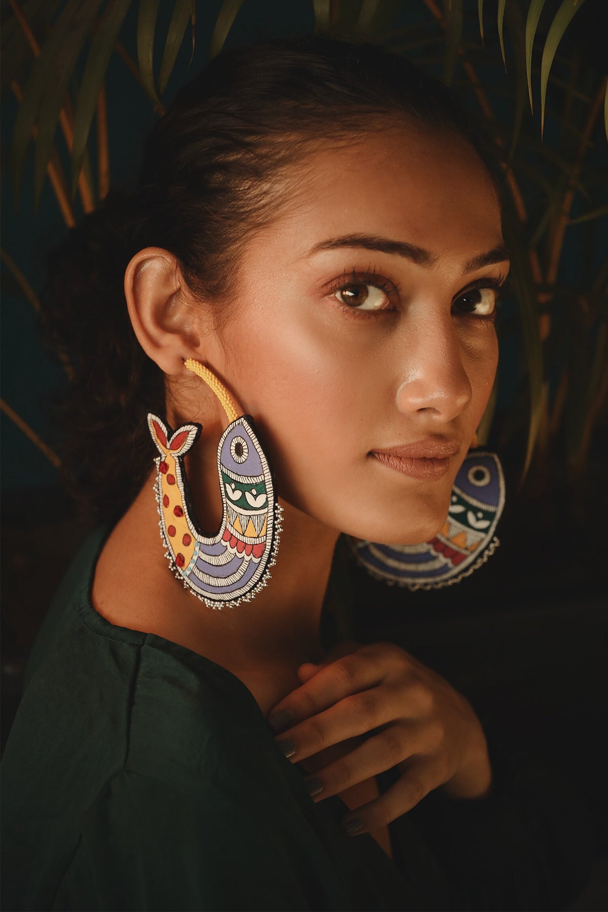 Oh Fish Madhubani Fish Embroidered Hoops