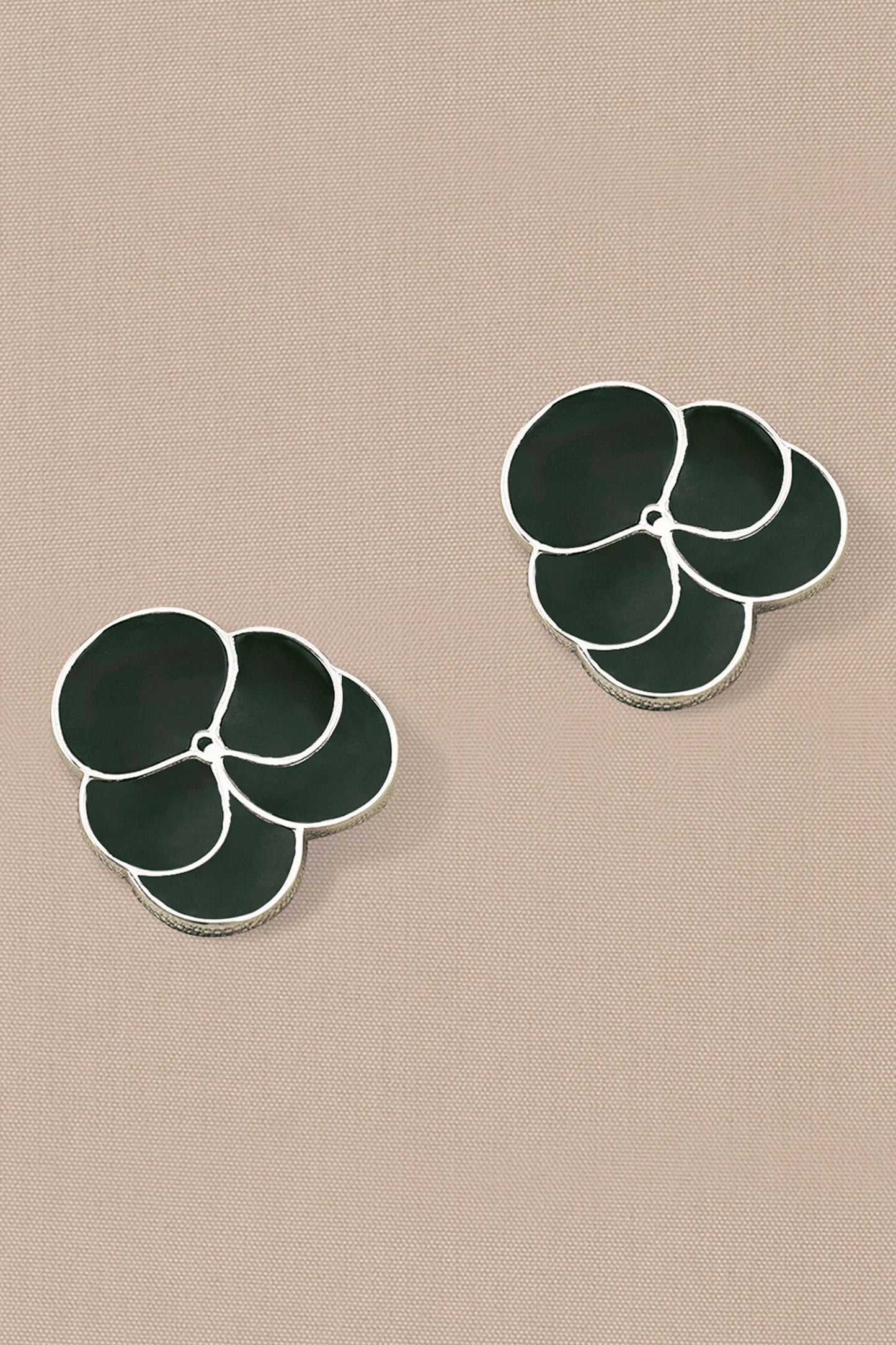 Ismat Enameled Stud Earrings