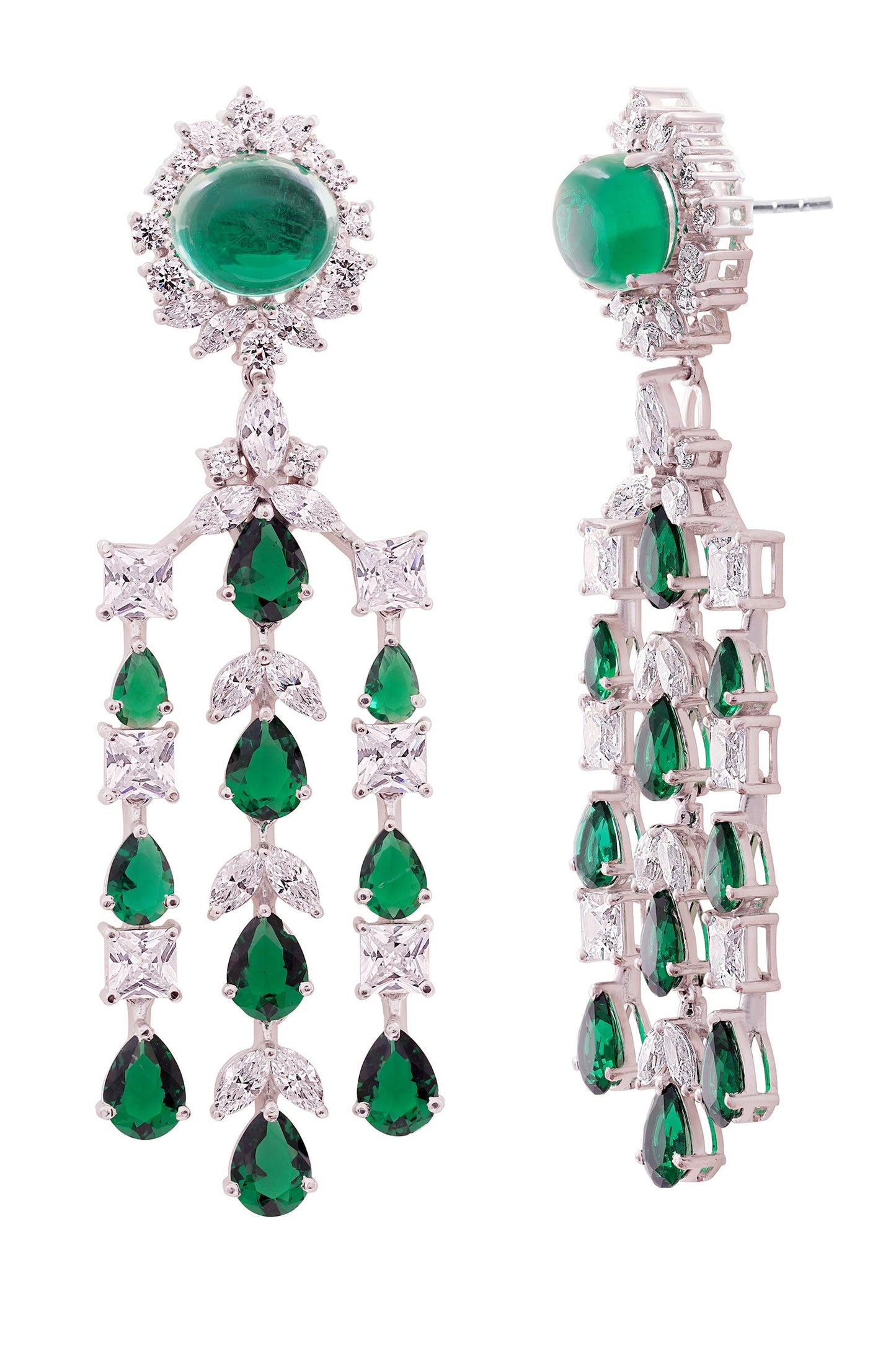 Verdure Grace Stone Studded Earrings