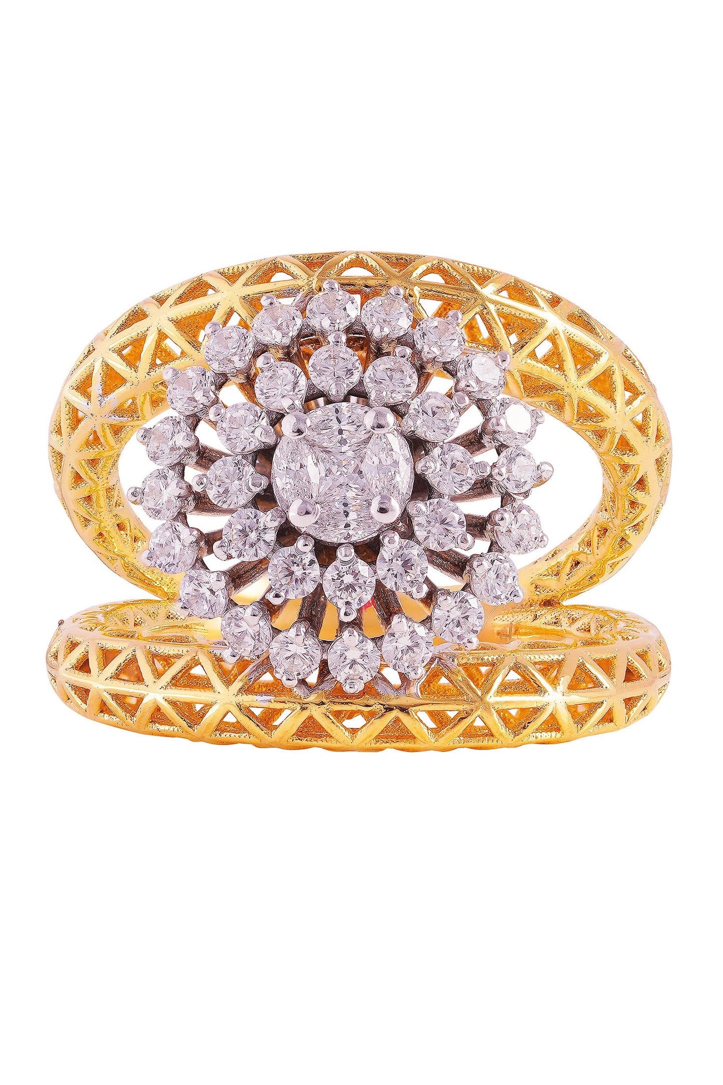 Azalea Floral Stone Set Ring