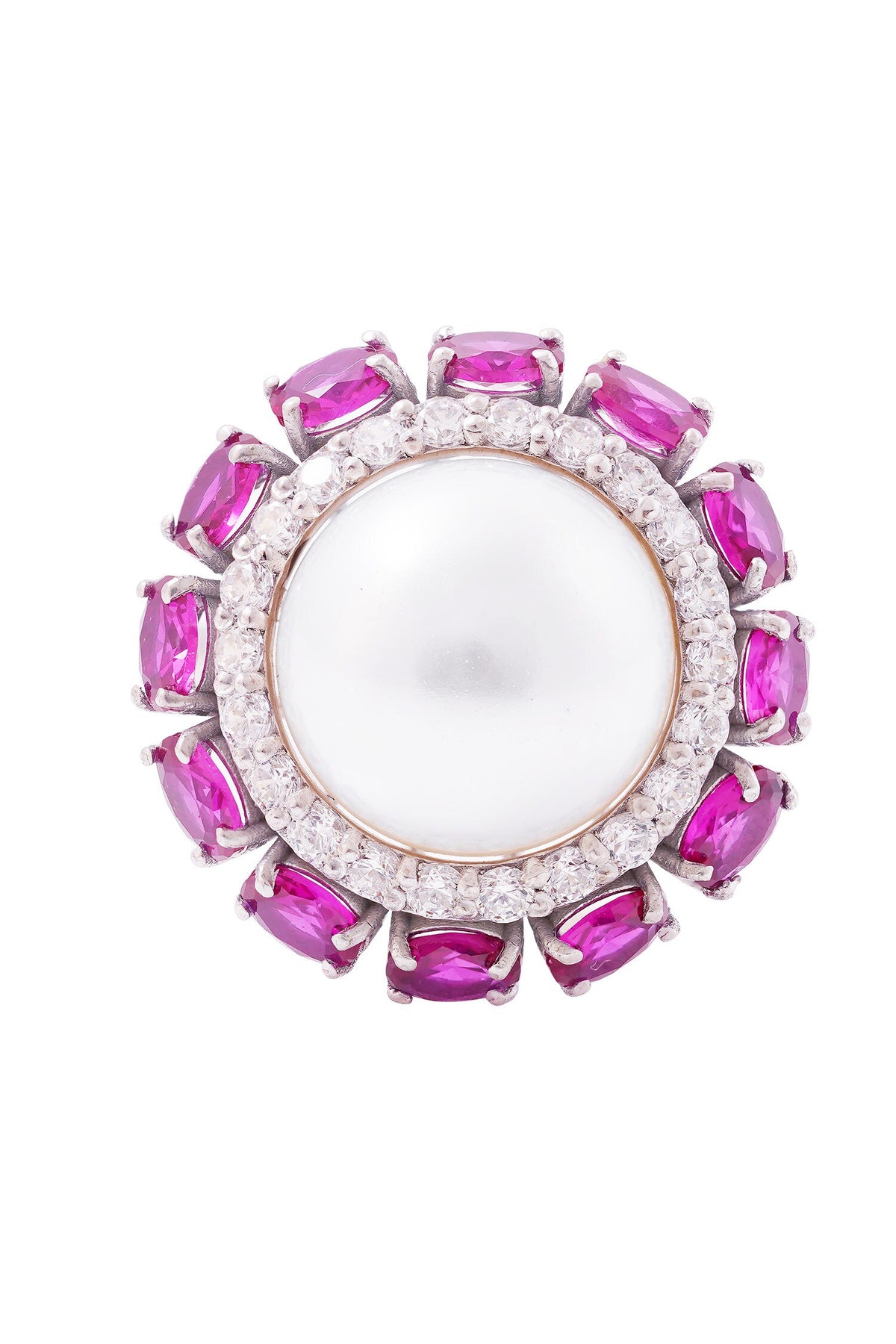 Pearl Crown Cutwork Ring