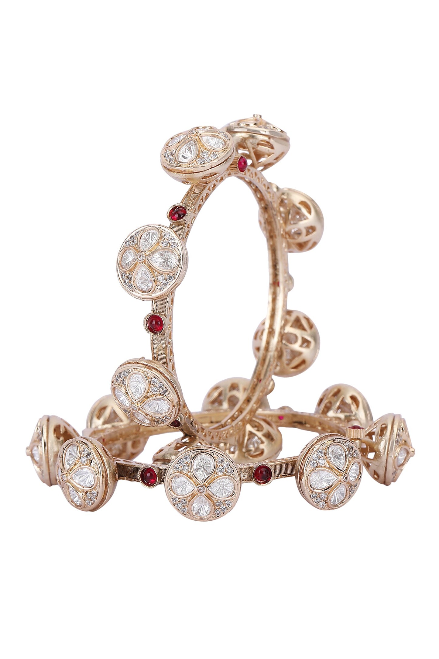 Kundan Stone Studded Bangles-Set of 2