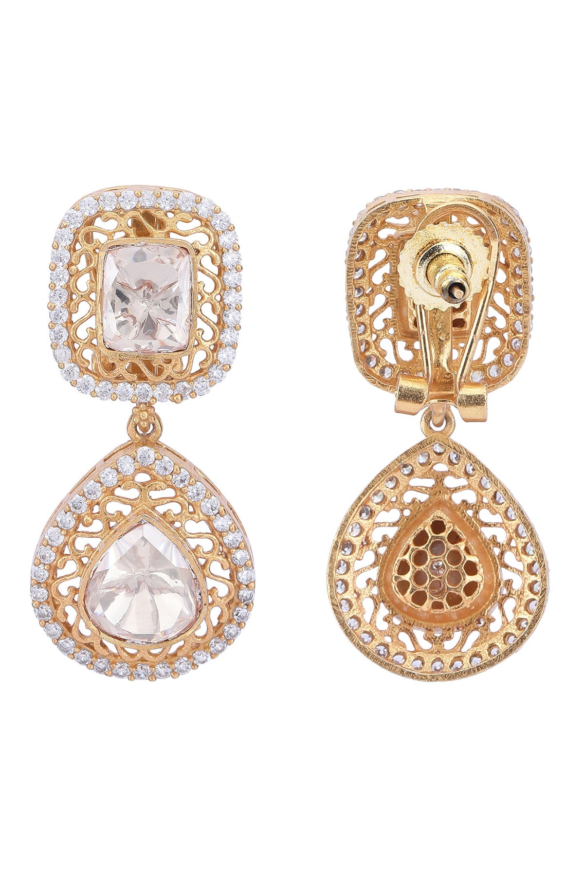 Embellished Drop Pattern Earrings