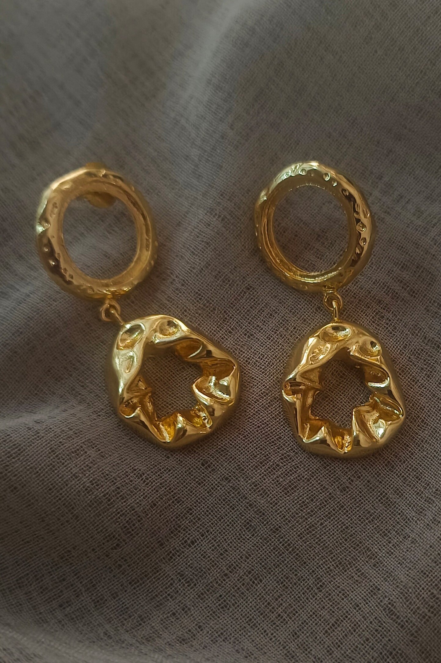 Ring Pebble Danglers