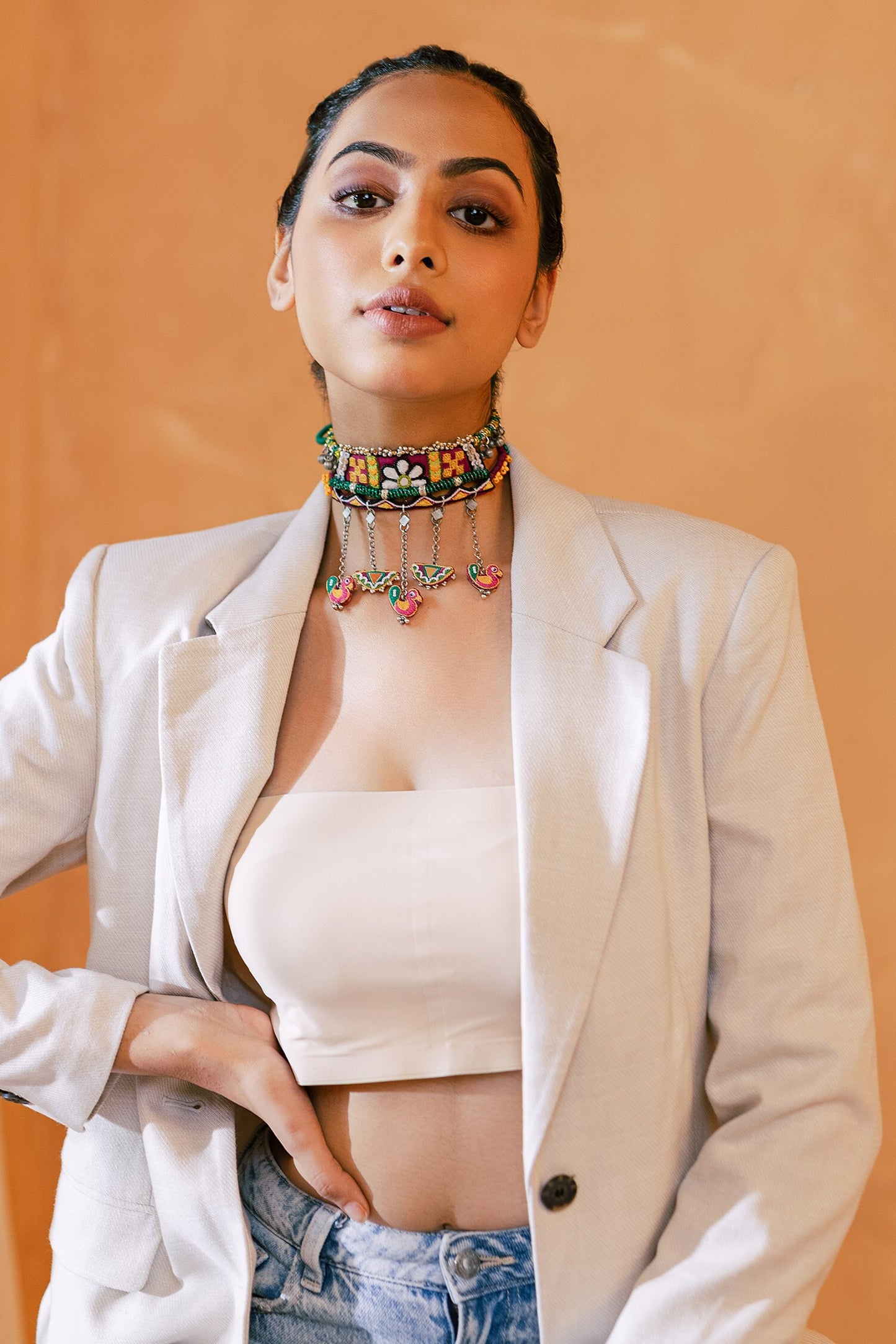 Chano Mano Embroidered Choker