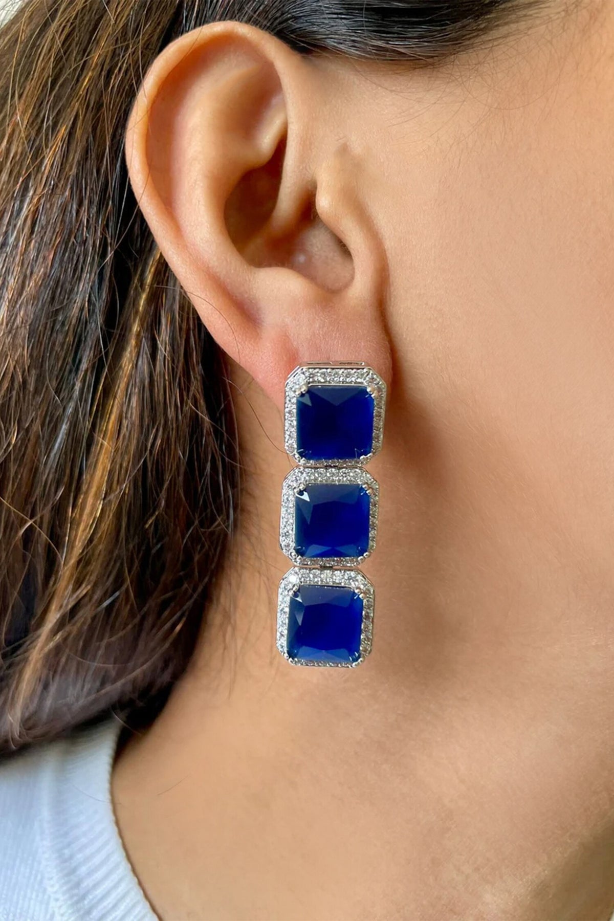 Sapphire Embellished Tennis Choker Set