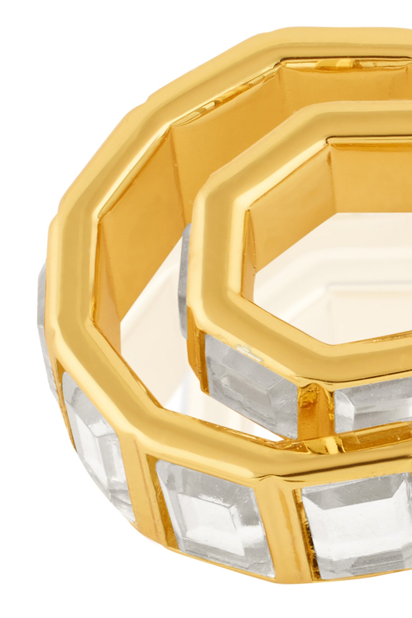 Double Mirror Huggie Hoops