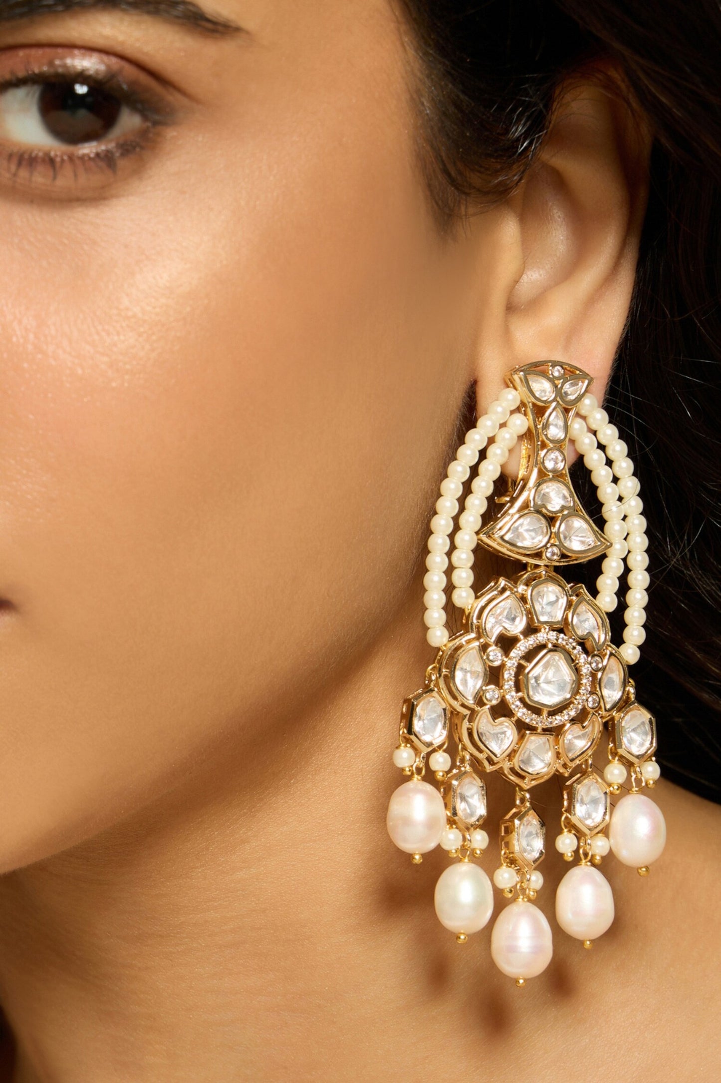 Pearl & Polki Embellished Earrings