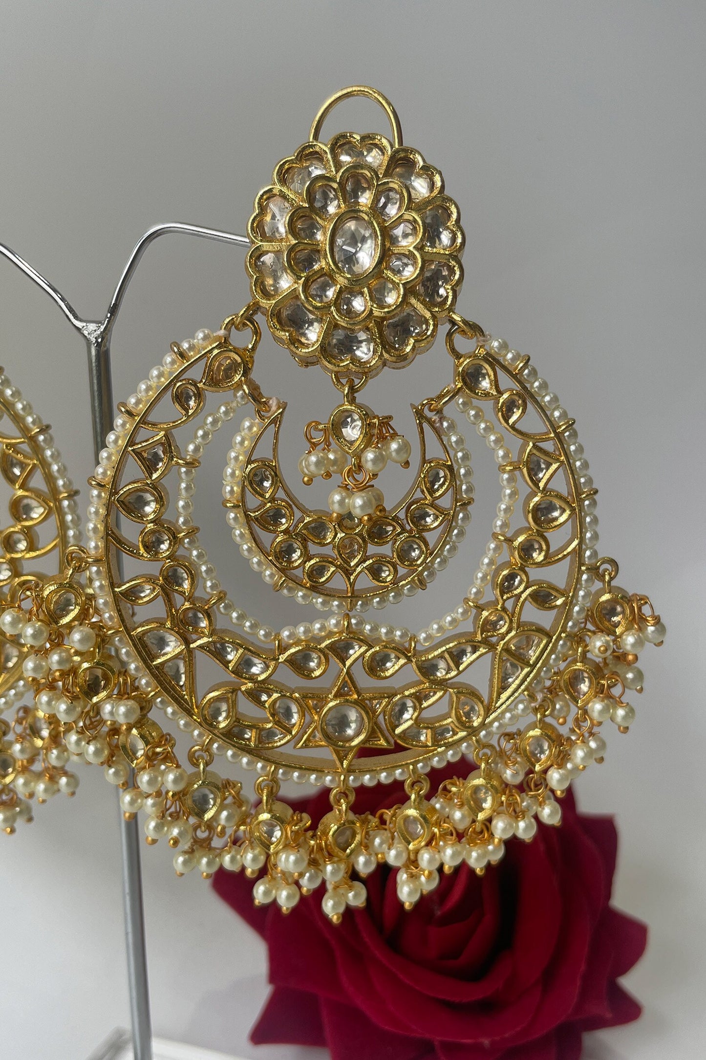 Kundan Studded Chandbalis