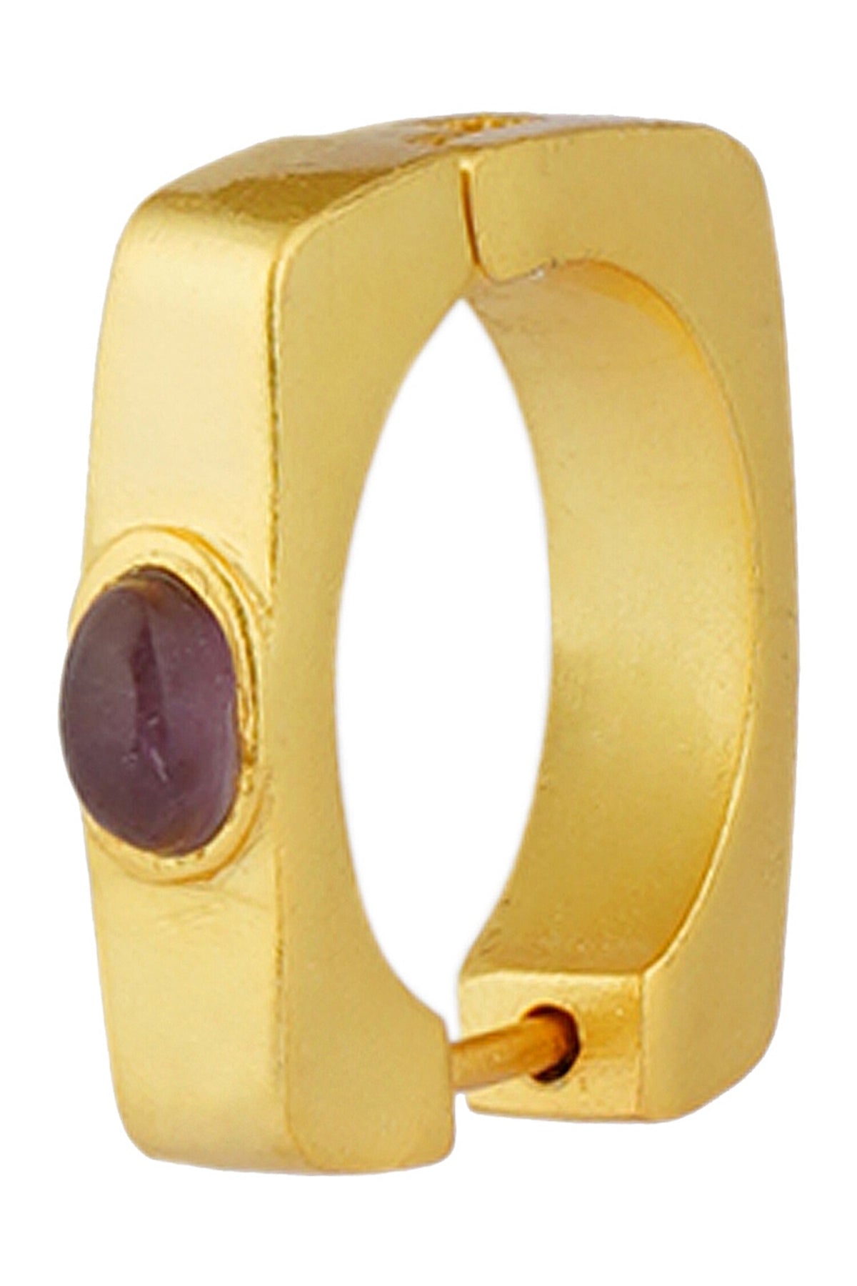 Power Chain Stone Embellished Hoop Earrings