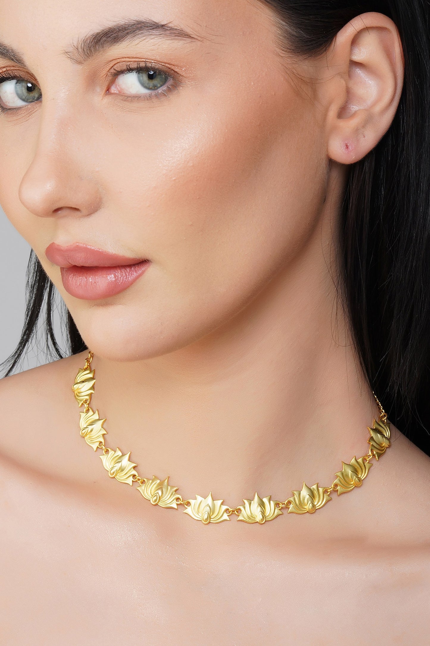 Tranquil Moods Lotus Carved Choker