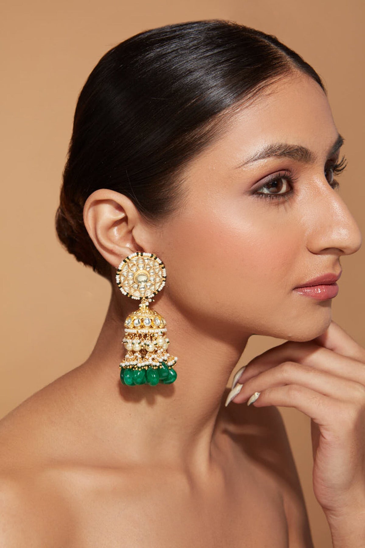 Bead Embellished Jhumkas