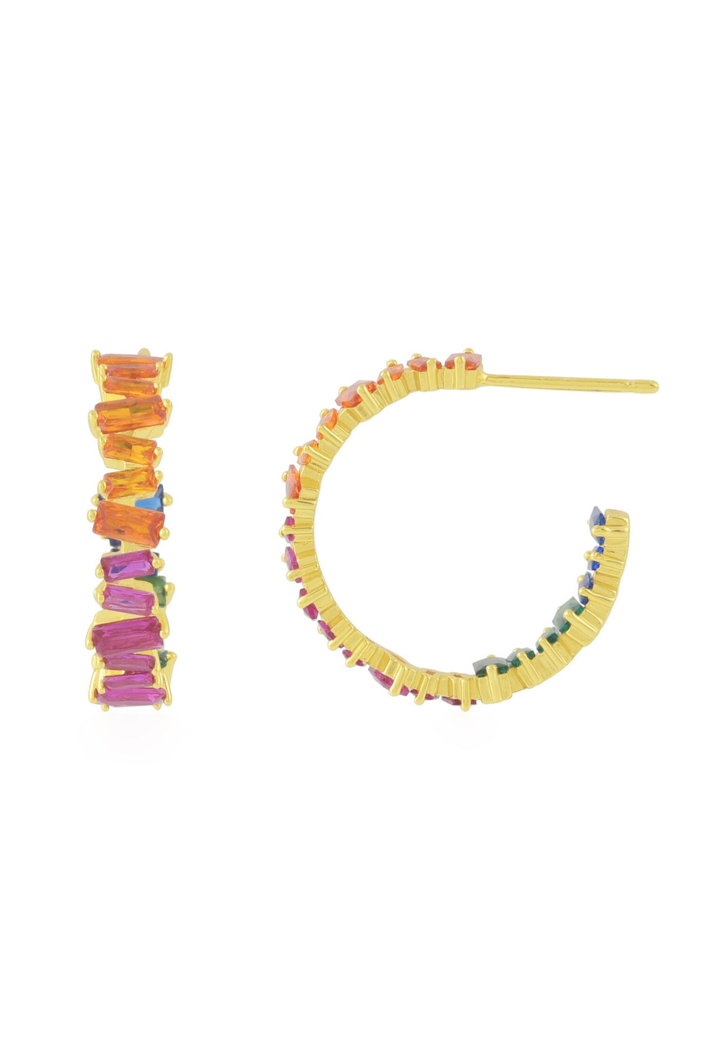 Kaleidoscope Stone Embellished Hoops