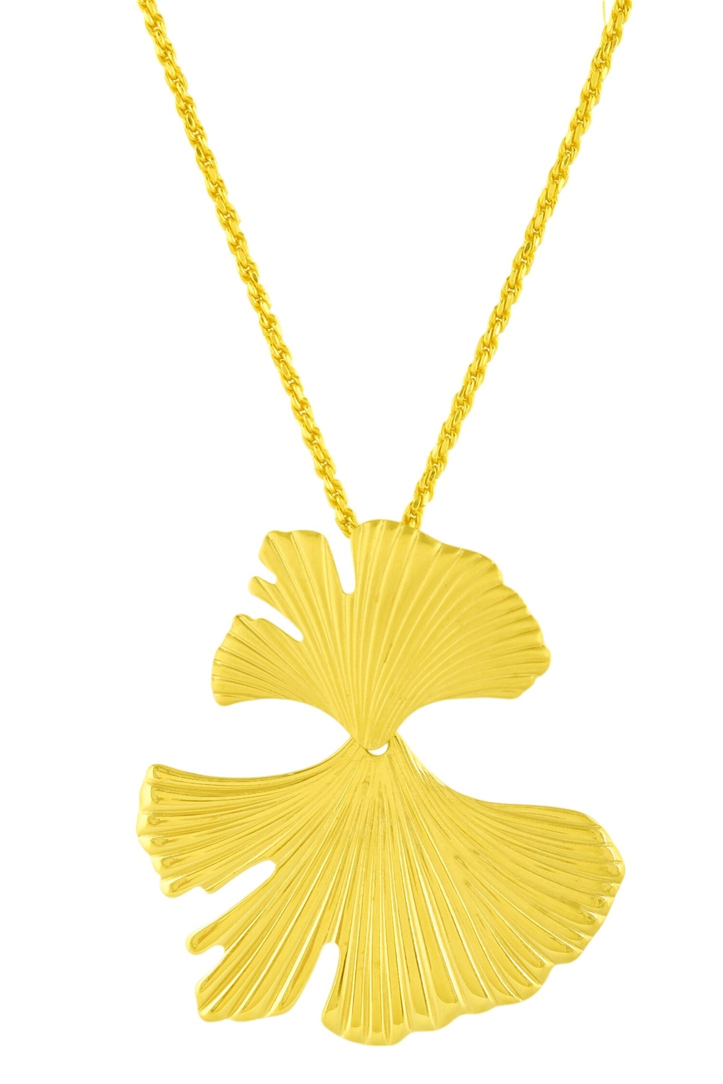 Gingko Duo Leaf Necklace