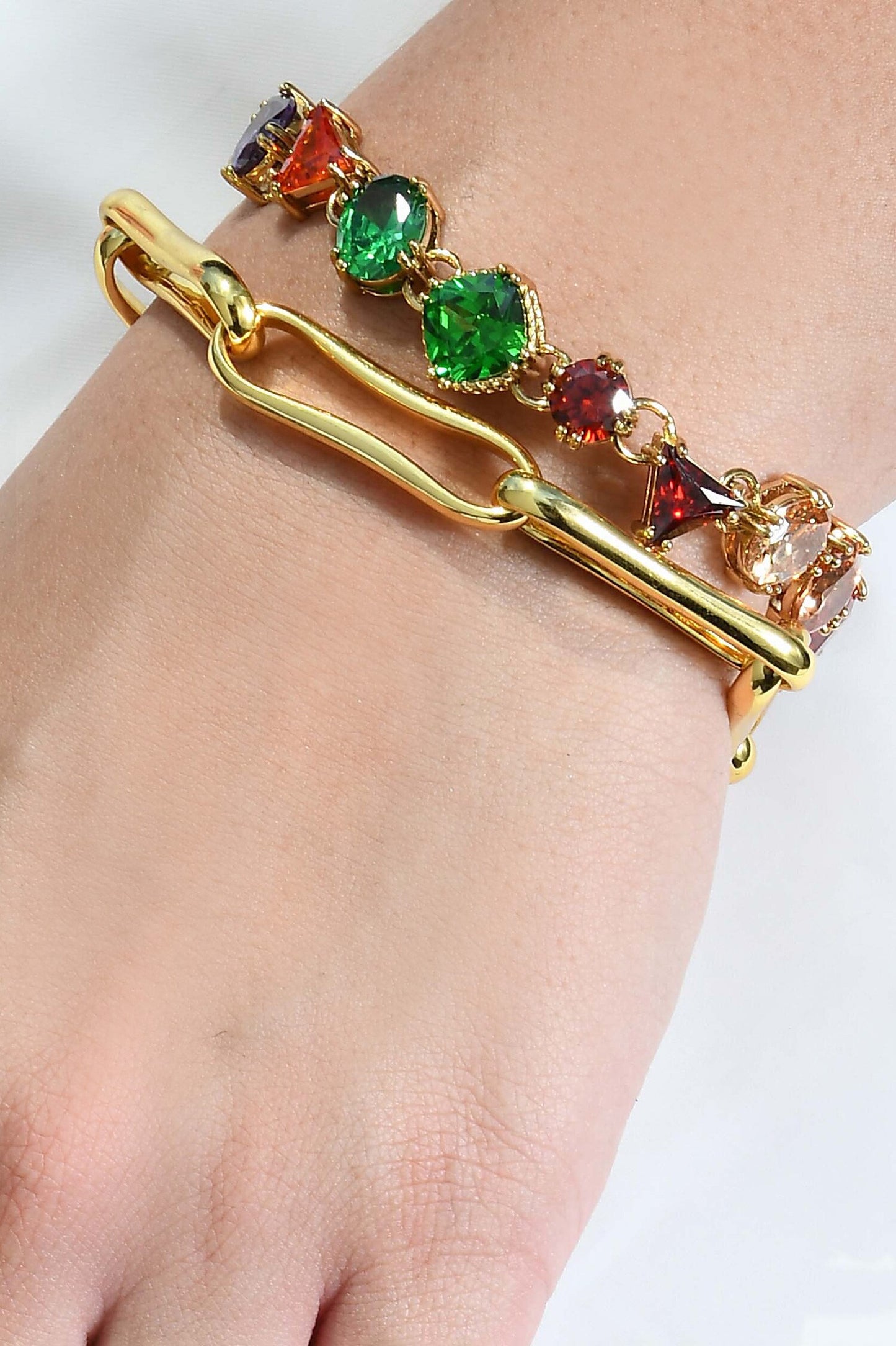 Chromatic Cascade Bracelet-Single Pc