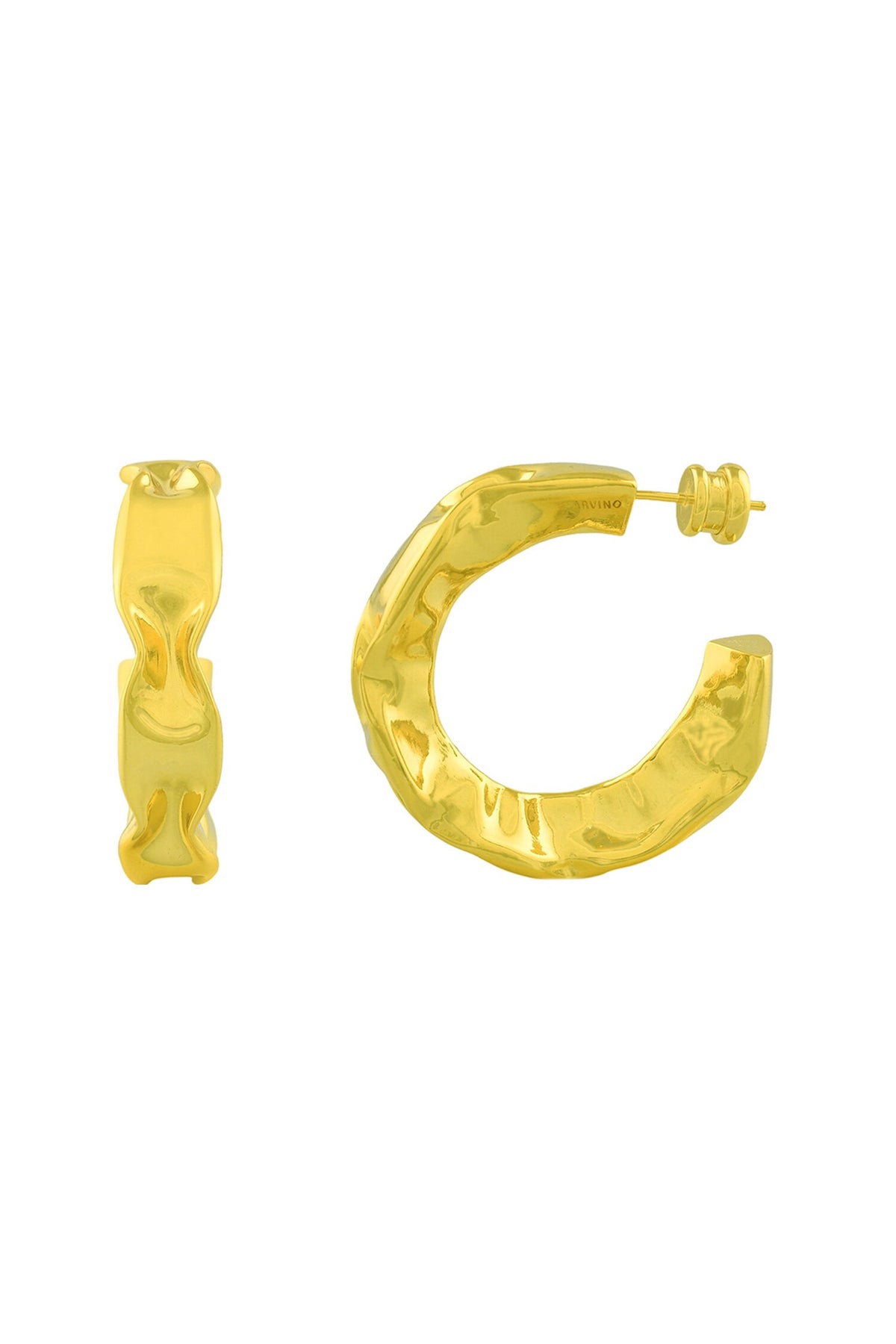 Hammered Medium Hoops