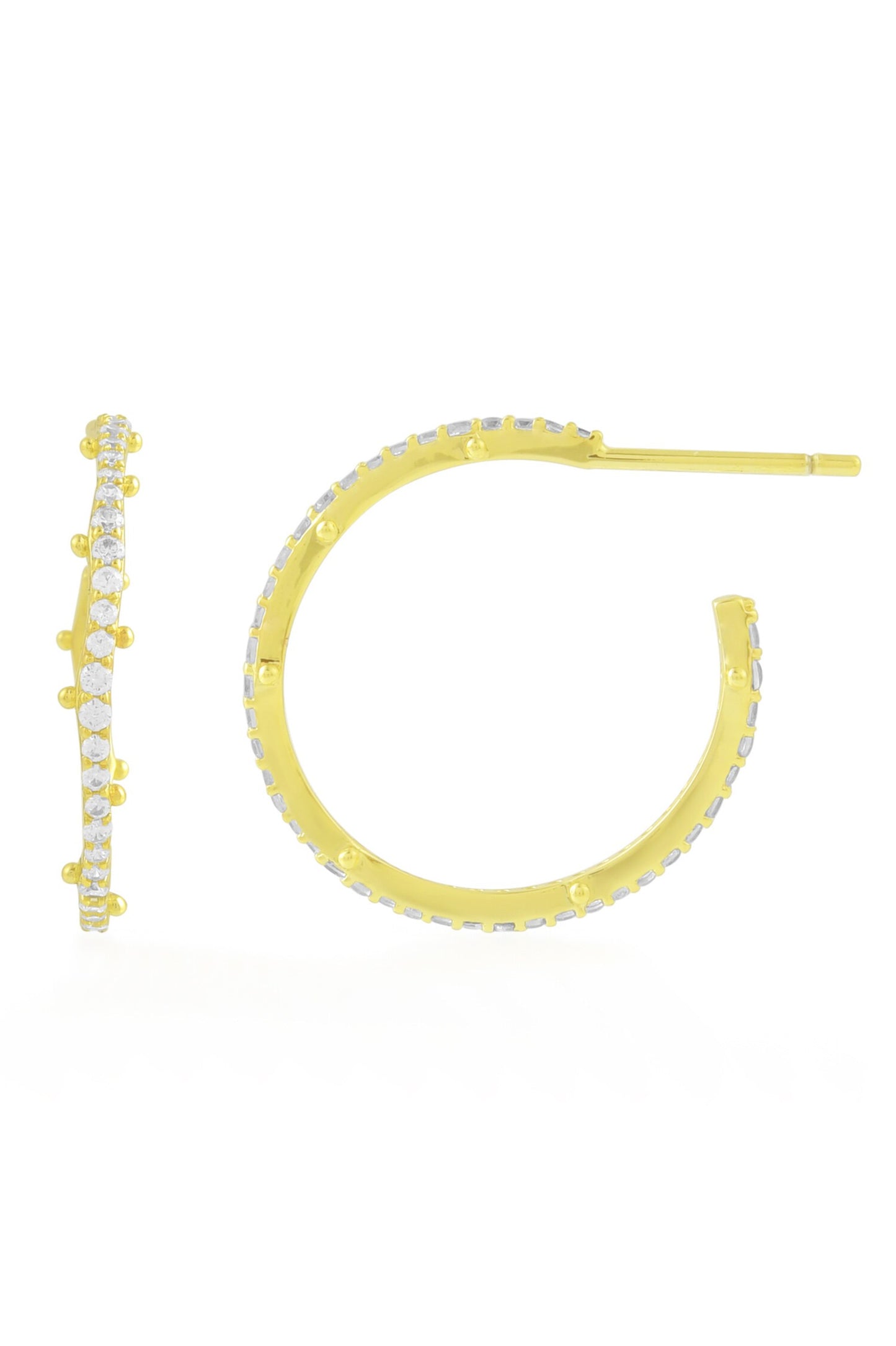 Studded Sculpt Hoops Medium