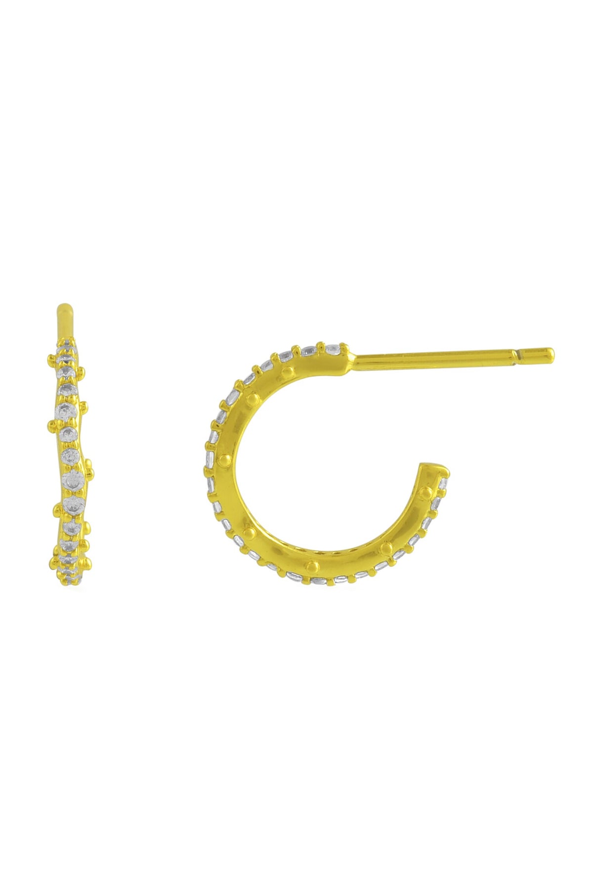 Studded Sculpt Hoops Small