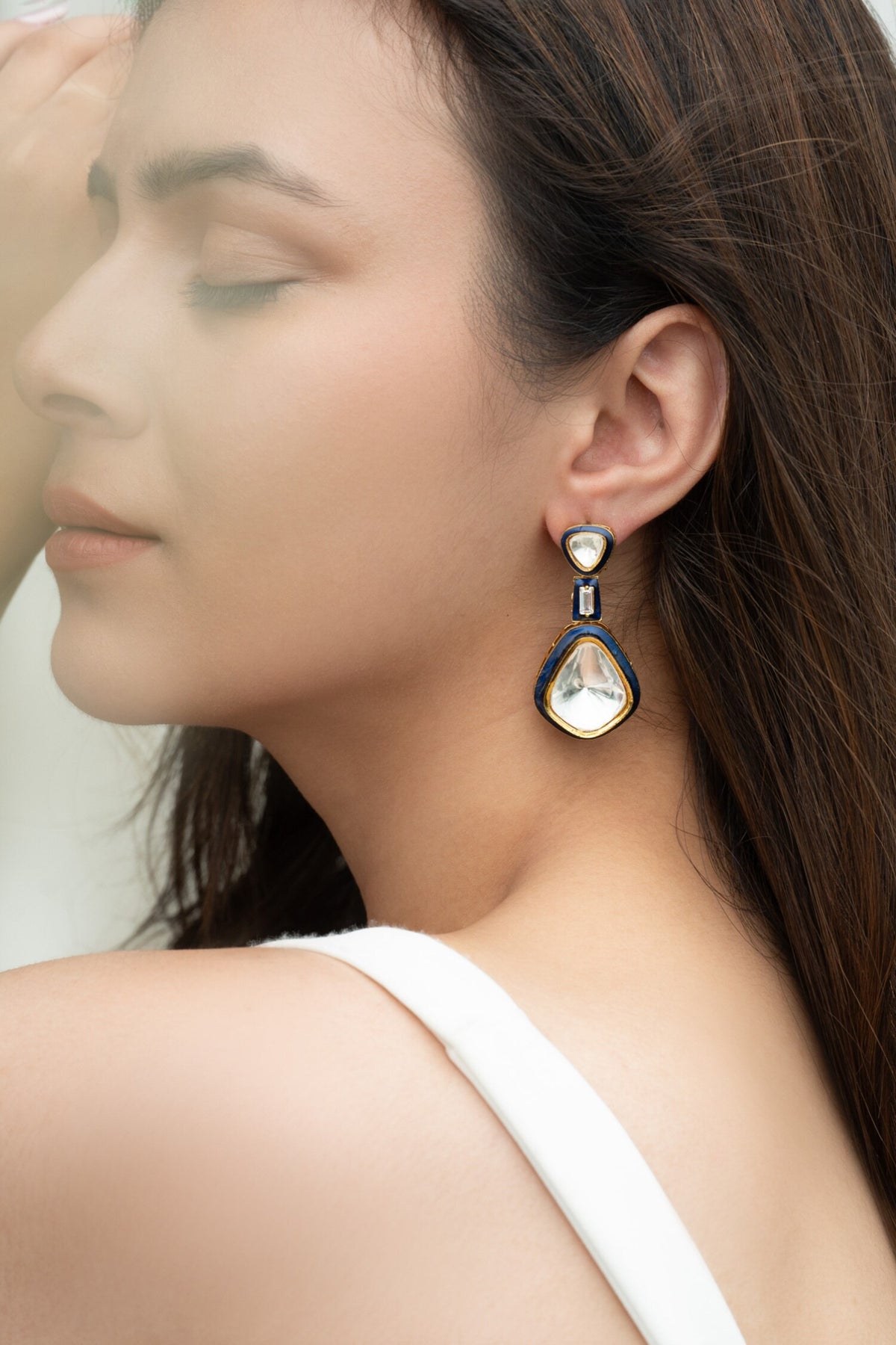 Polki Embellished Drop Earrings