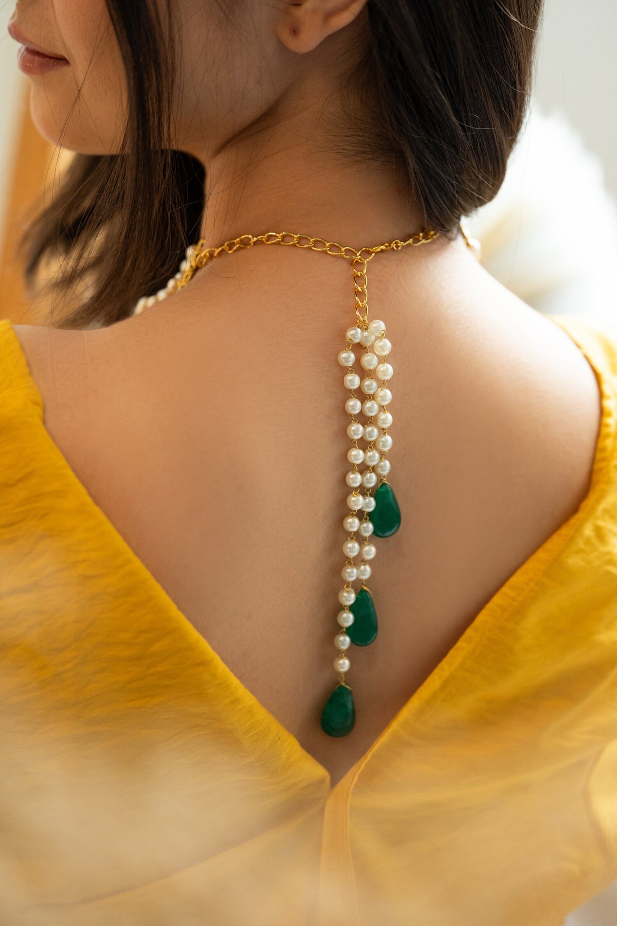 Pearl Embellished Multistrand Choker Necklace