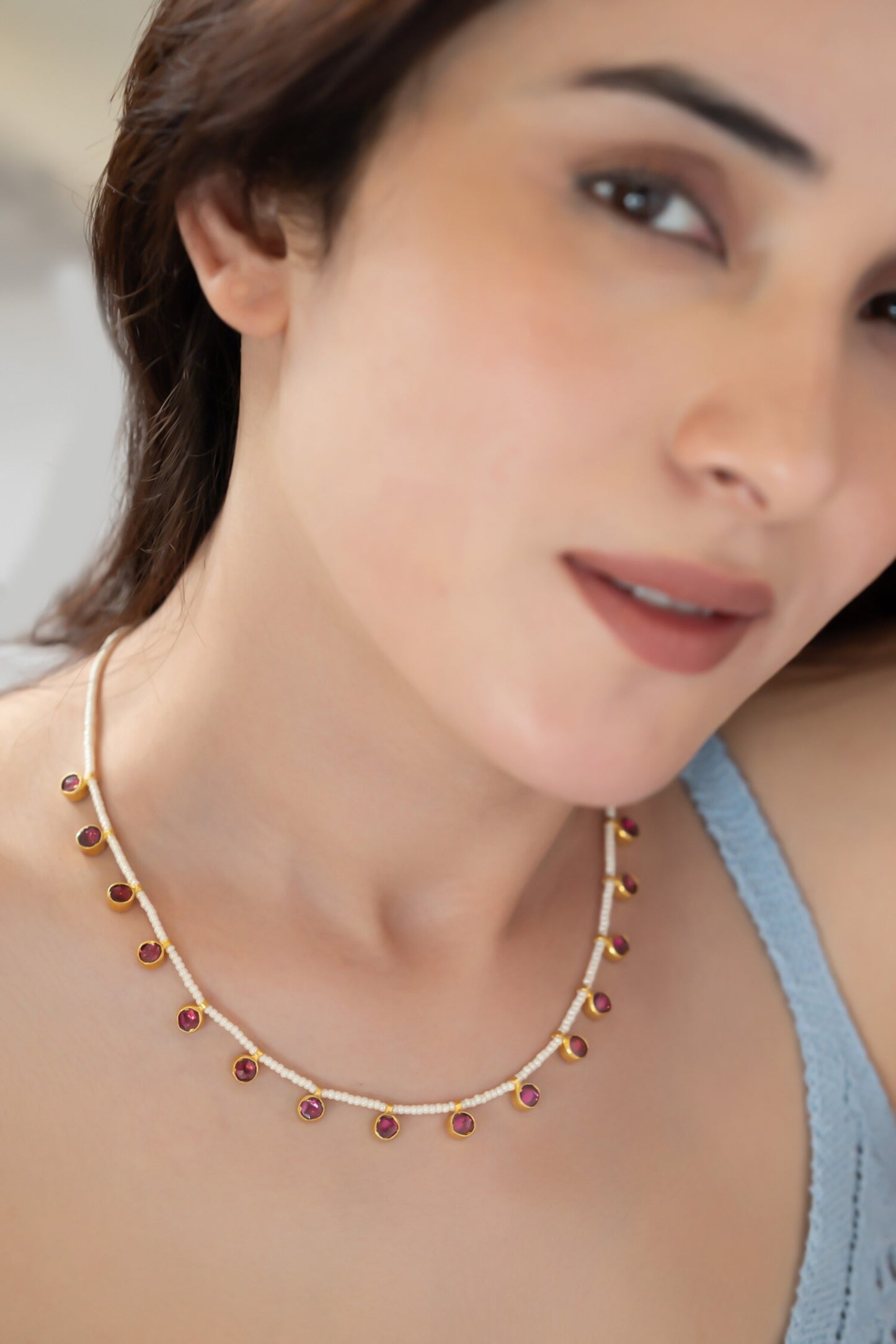 Pearl Embellished Necklace