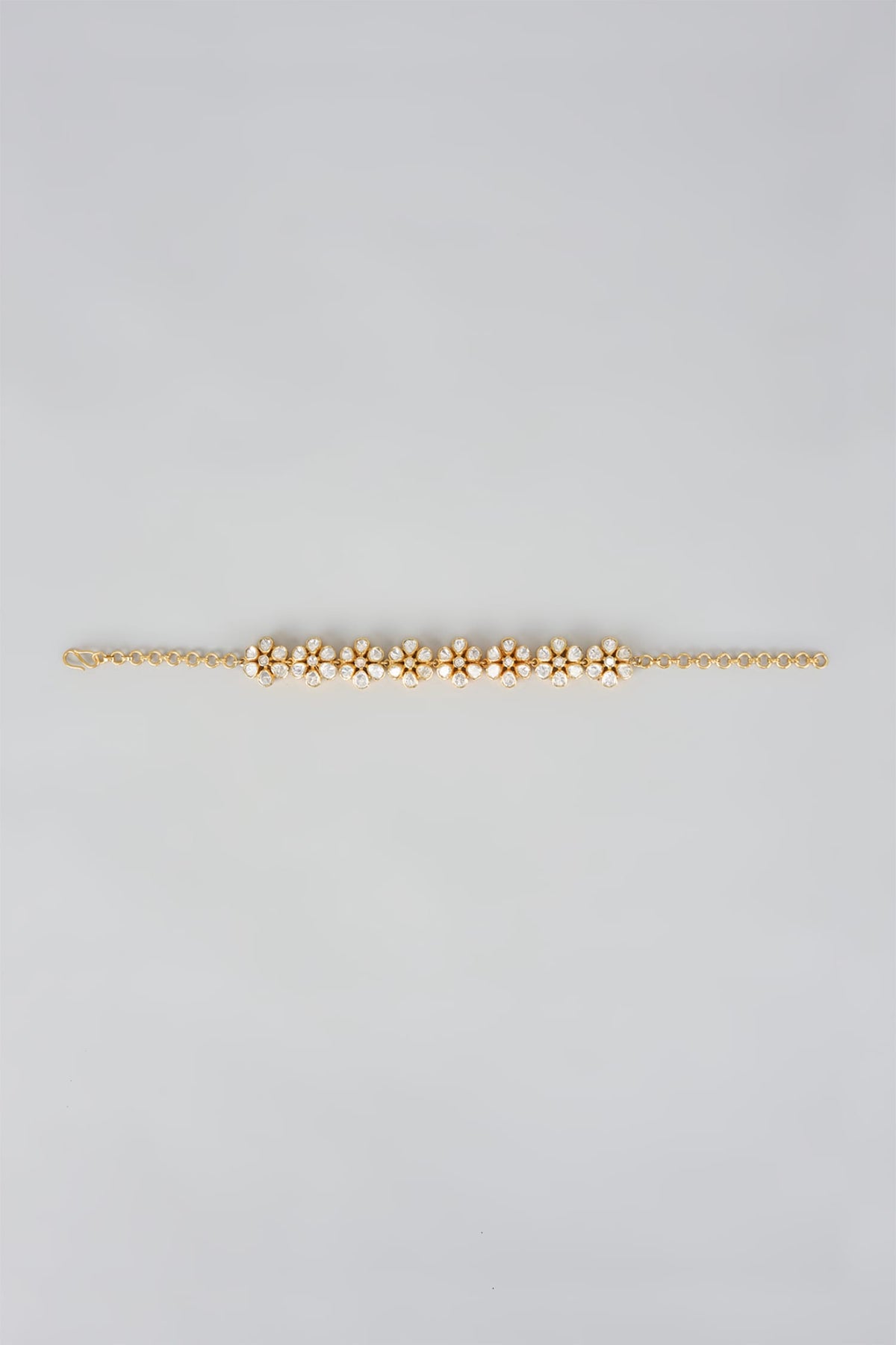 Moissanite Polki Floral Bracelet