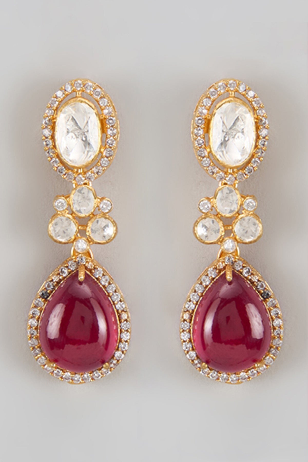 Semi Precious Stone Embellished Earrings